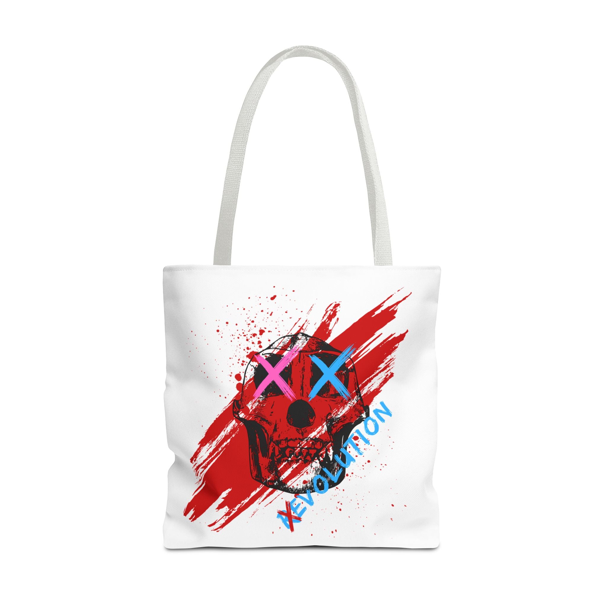 X Revolution Tote Bag – Gender-Free, Skull Art, Durable Polyester, Multiple Sizes | Inclusive LGBTQIA+ Accessory | Voce Lindx