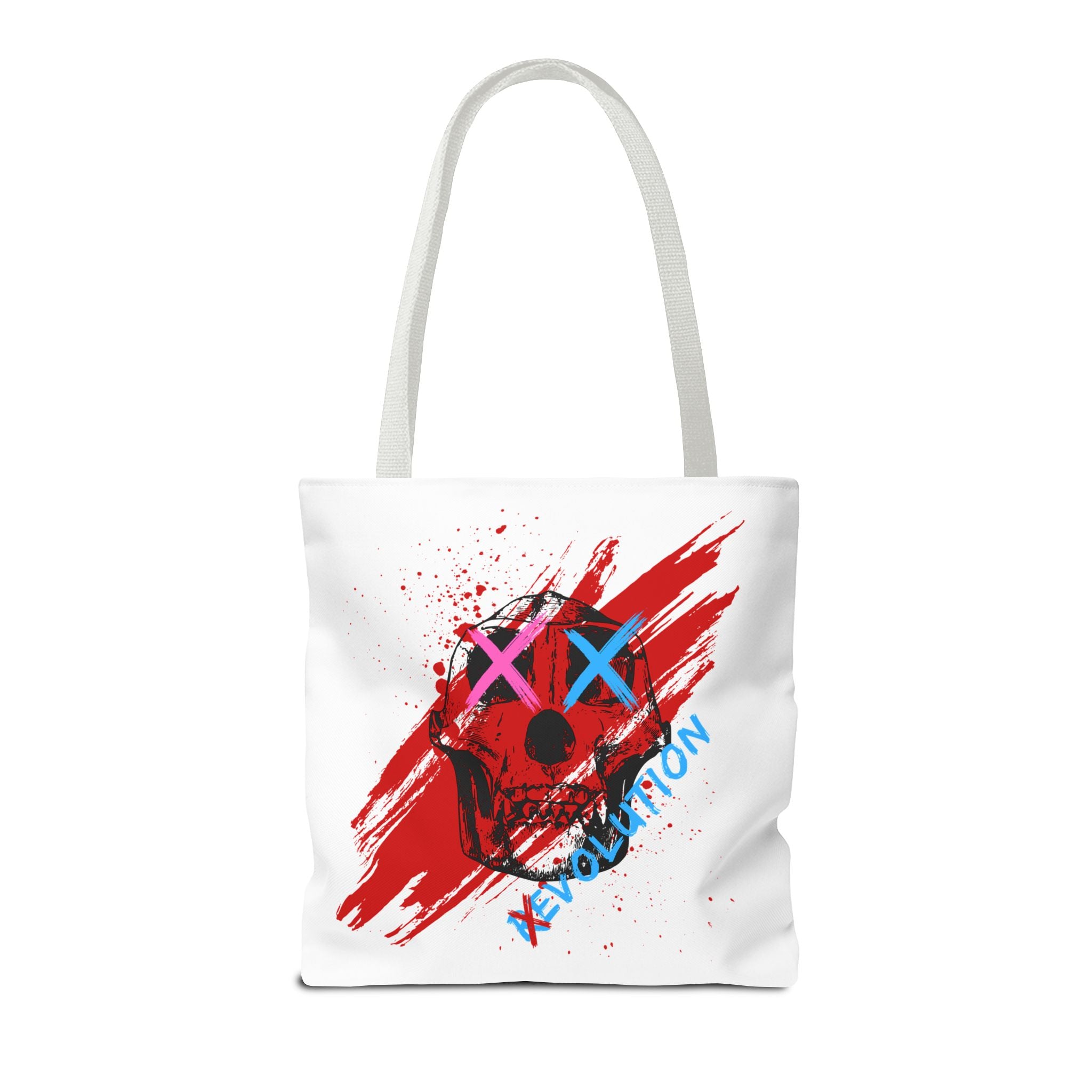 X Revolution Tote Bag – Gender-Free, Skull Art, Durable Polyester, Multiple Sizes | Inclusive LGBTQIA+ Accessory | Voce Lindx