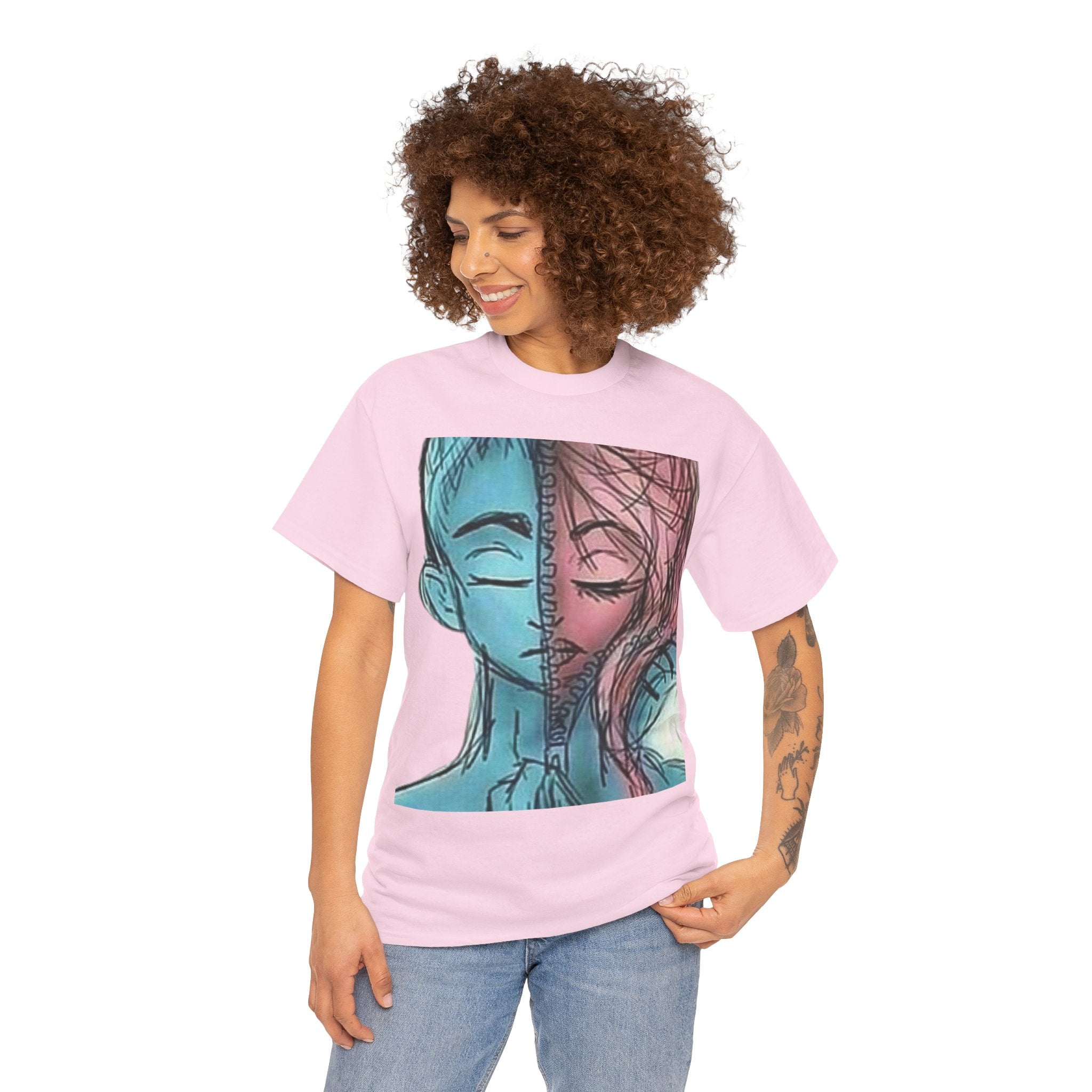Gender-Free Heavy Cotton Tee – Classic Fit, 100% Cotton, Inclusive Basic Wardrobe Staple | Voce Lindx