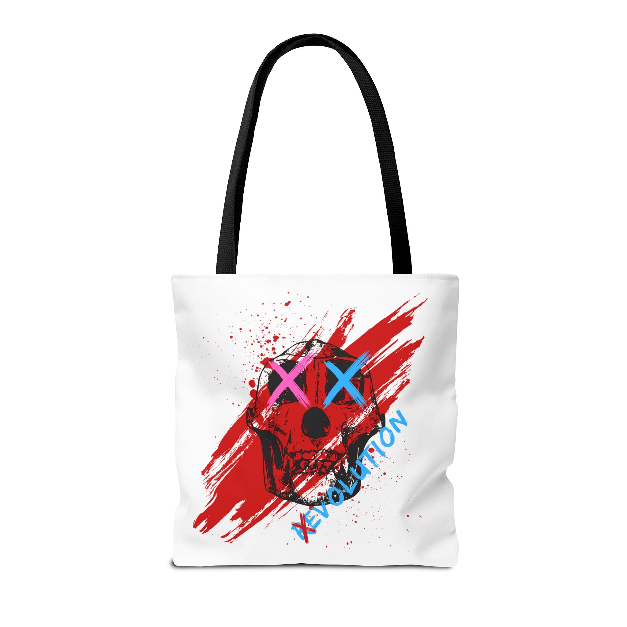 X Revolution Tote Bag – Gender-Free, Skull Art, Durable Polyester, Multiple Sizes | Inclusive LGBTQIA+ Accessory | Voce Lindx