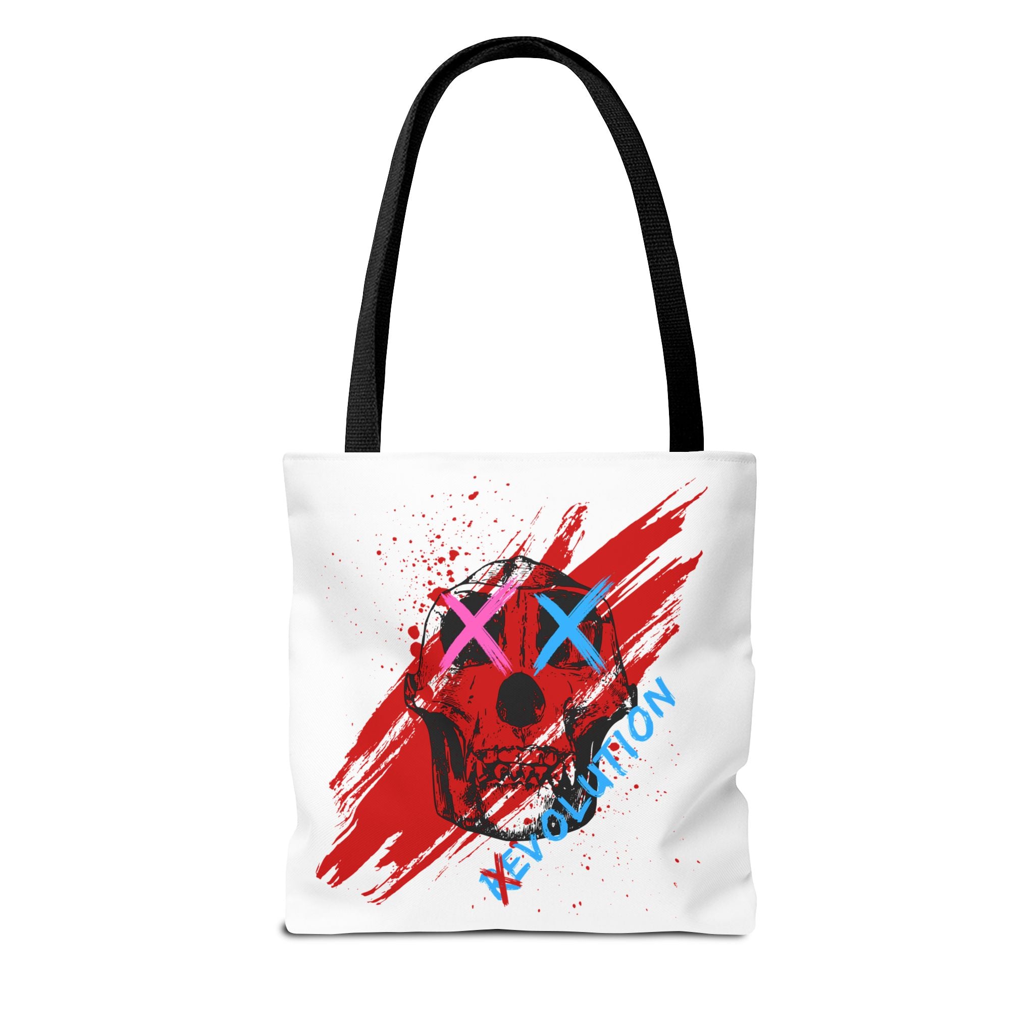 X Revolution Tote Bag – Gender-Free, Skull Art, Durable Polyester, Multiple Sizes | Inclusive LGBTQIA+ Accessory | Voce Lindx
