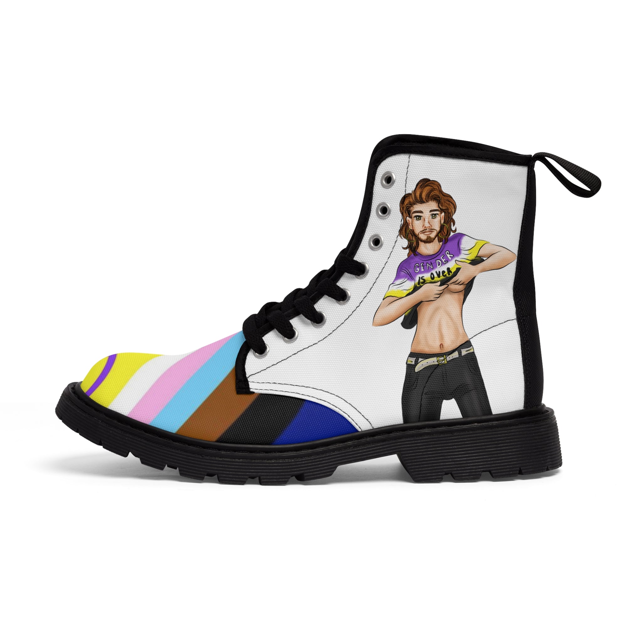 Pride Boots – LGBTQIAP+ Rainbow Flag | Inclusive Gender-Neutral Footwear