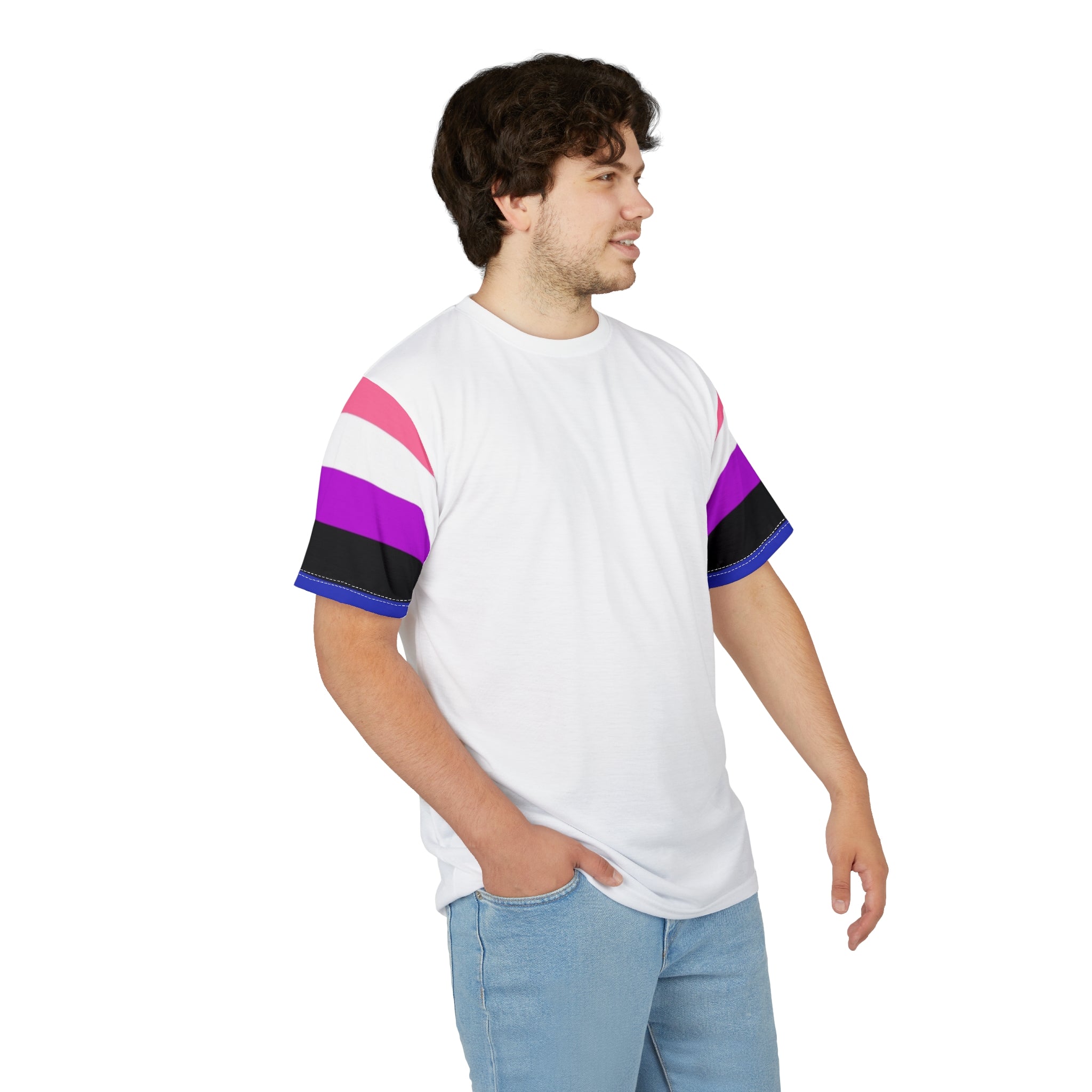 Genderqueer Pride VLX Tee – Gender-Free, Lightweight Microfiber Knit, Inclusive LGBTQIA+ Fashion | Voce Lindx