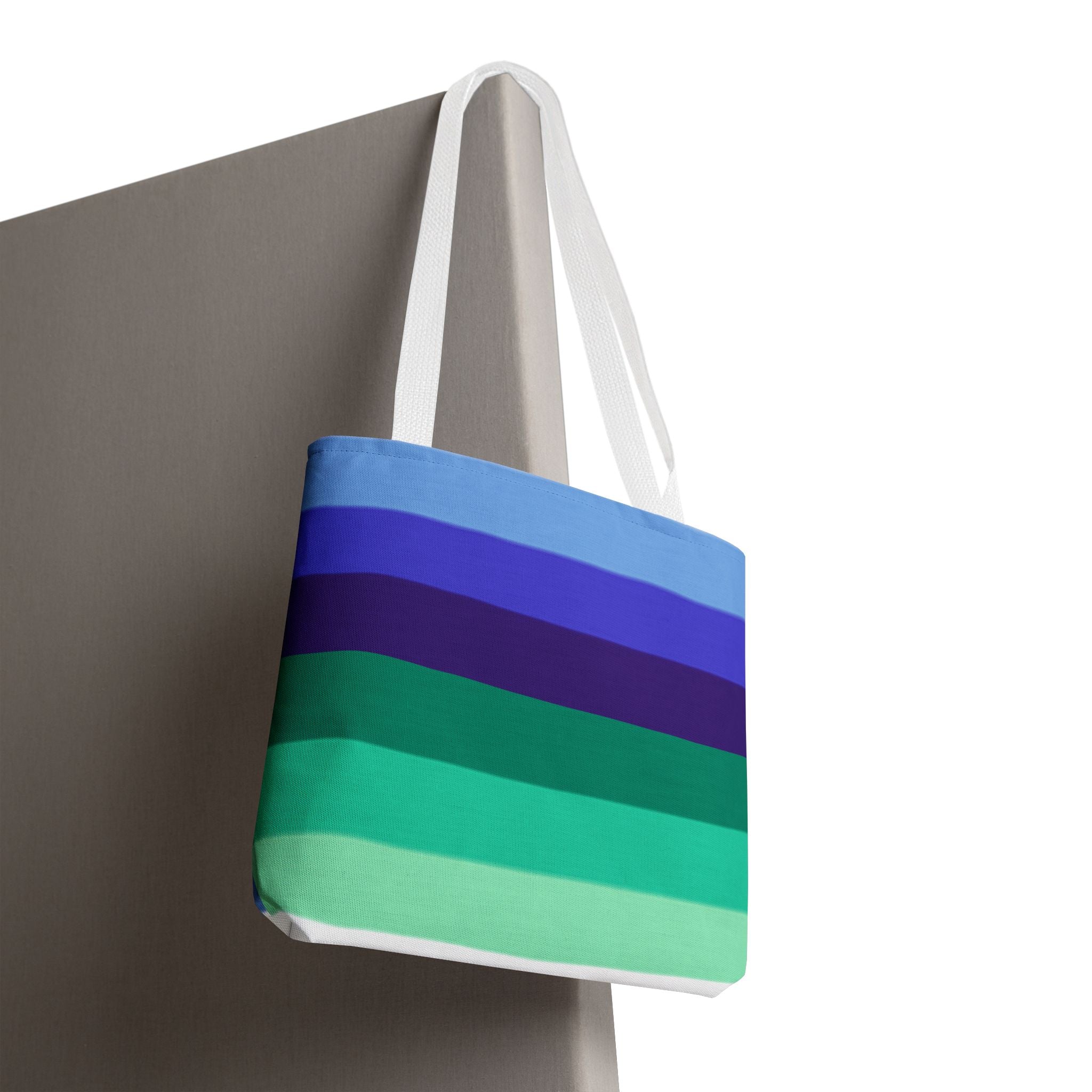 Gay Pride Flag Tote Bag – Durable Polyester, Multiple Sizes & Handle Colors | Inclusive LGBTQIA+ Accessory | Voce Lindx