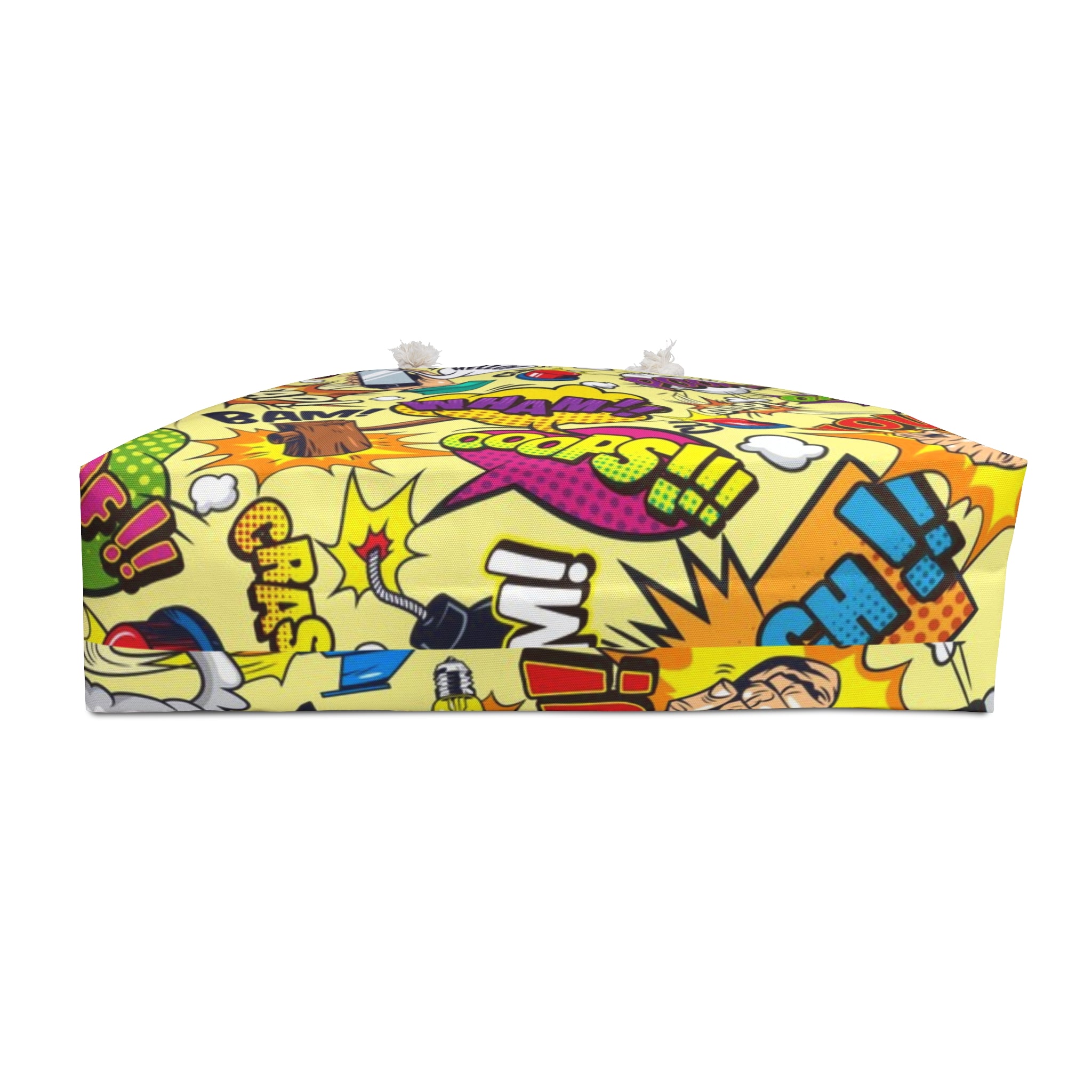 Pop Art Comic Weekender Bag – Oversized, Durable Polyester, Rope Handles | Inclusive Travel Tote | Voce Lindx