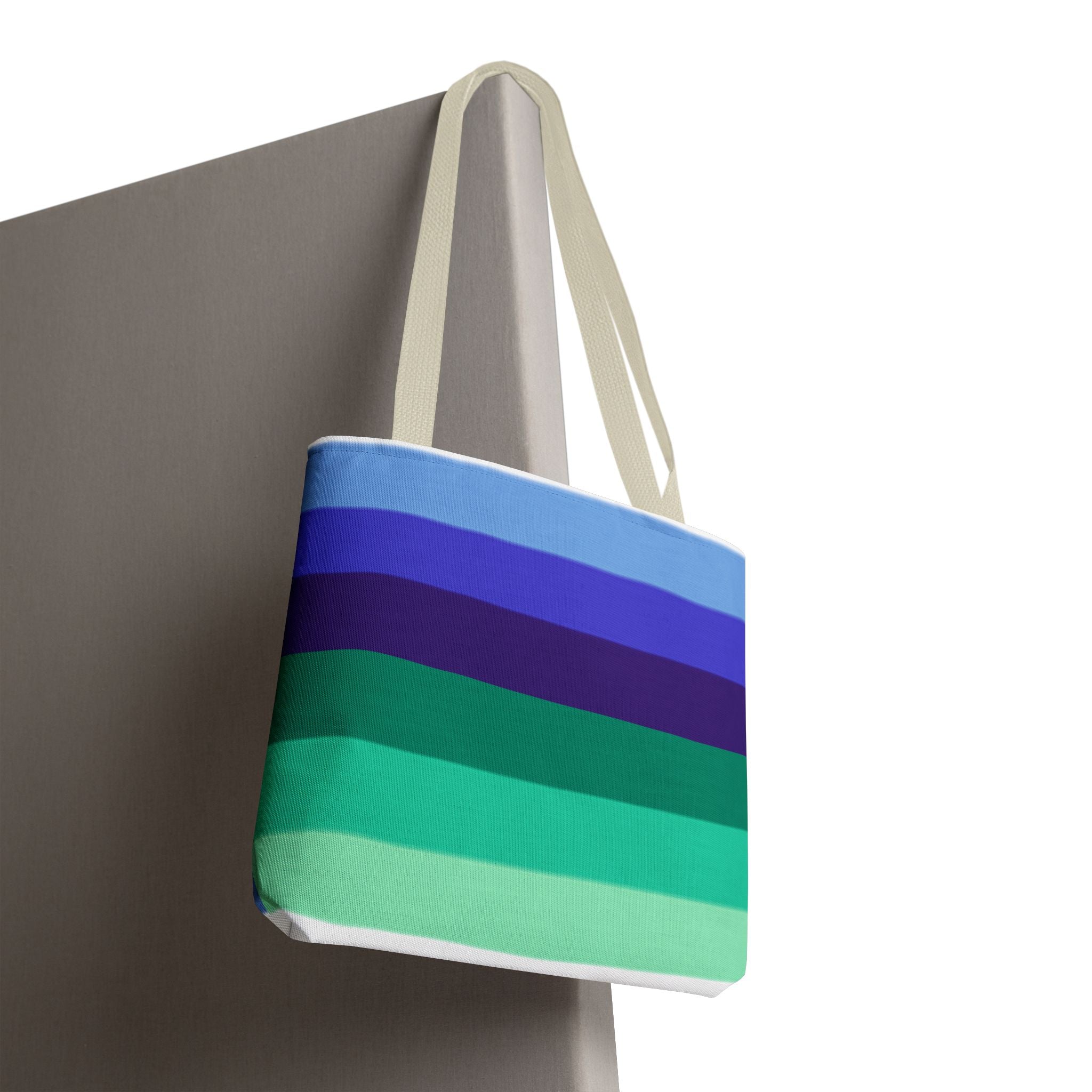 Gay Pride Flag Tote Bag – Durable Polyester, Multiple Sizes & Handle Colors | Inclusive LGBTQIA+ Accessory | Voce Lindx