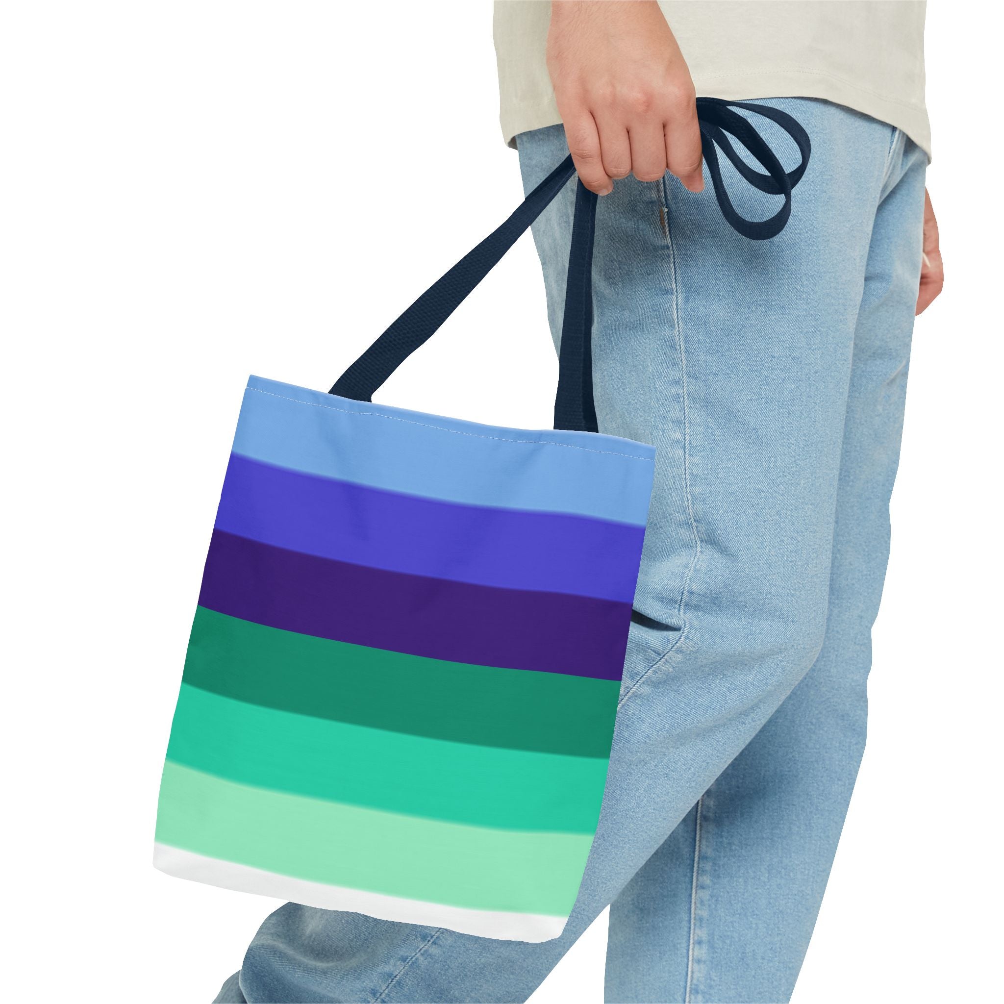 Gay Pride Flag Tote Bag – Durable Polyester, Multiple Sizes & Handle Colors | Inclusive LGBTQIA+ Accessory | Voce Lindx
