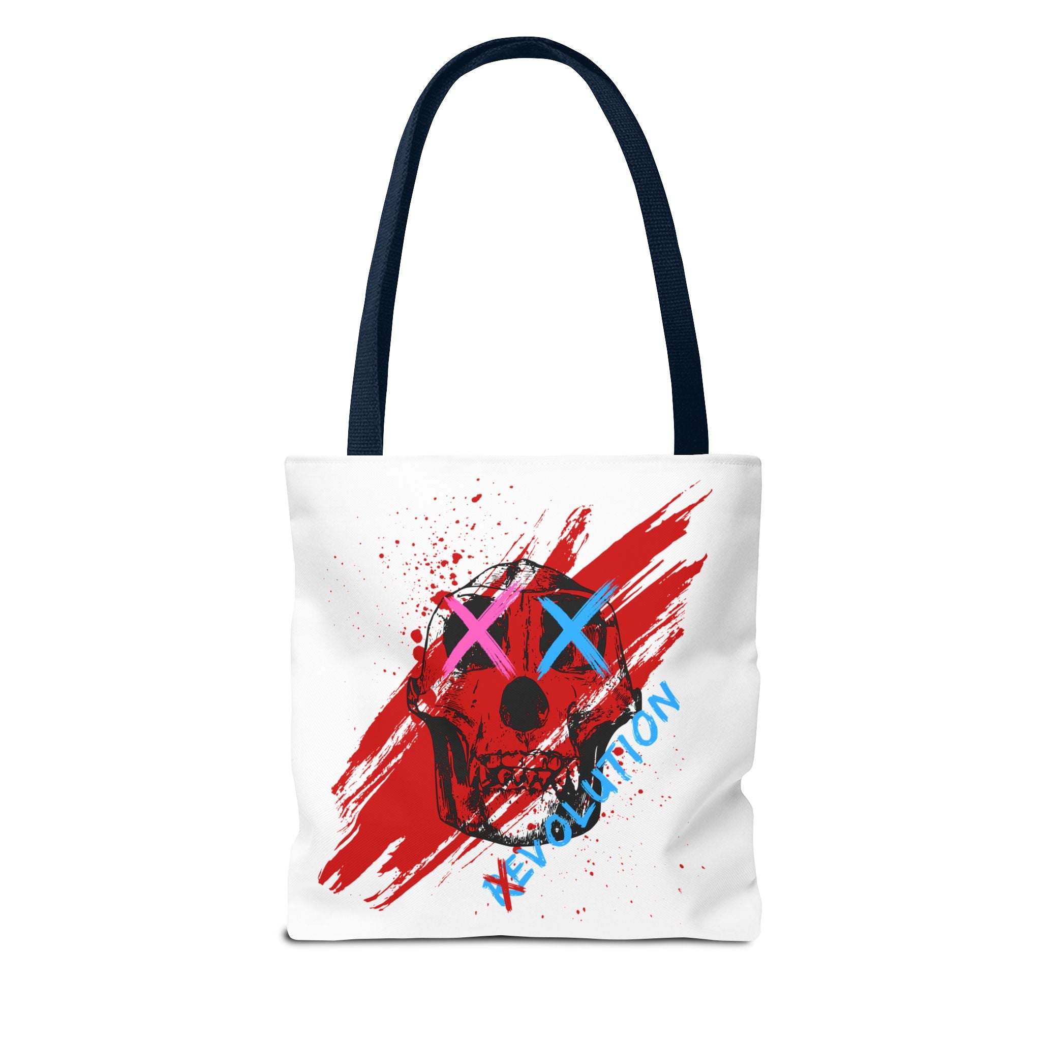 X Revolution Tote Bag – Gender-Free, Skull Art, Durable Polyester, Multiple Sizes | Inclusive LGBTQIA+ Accessory | Voce Lindx