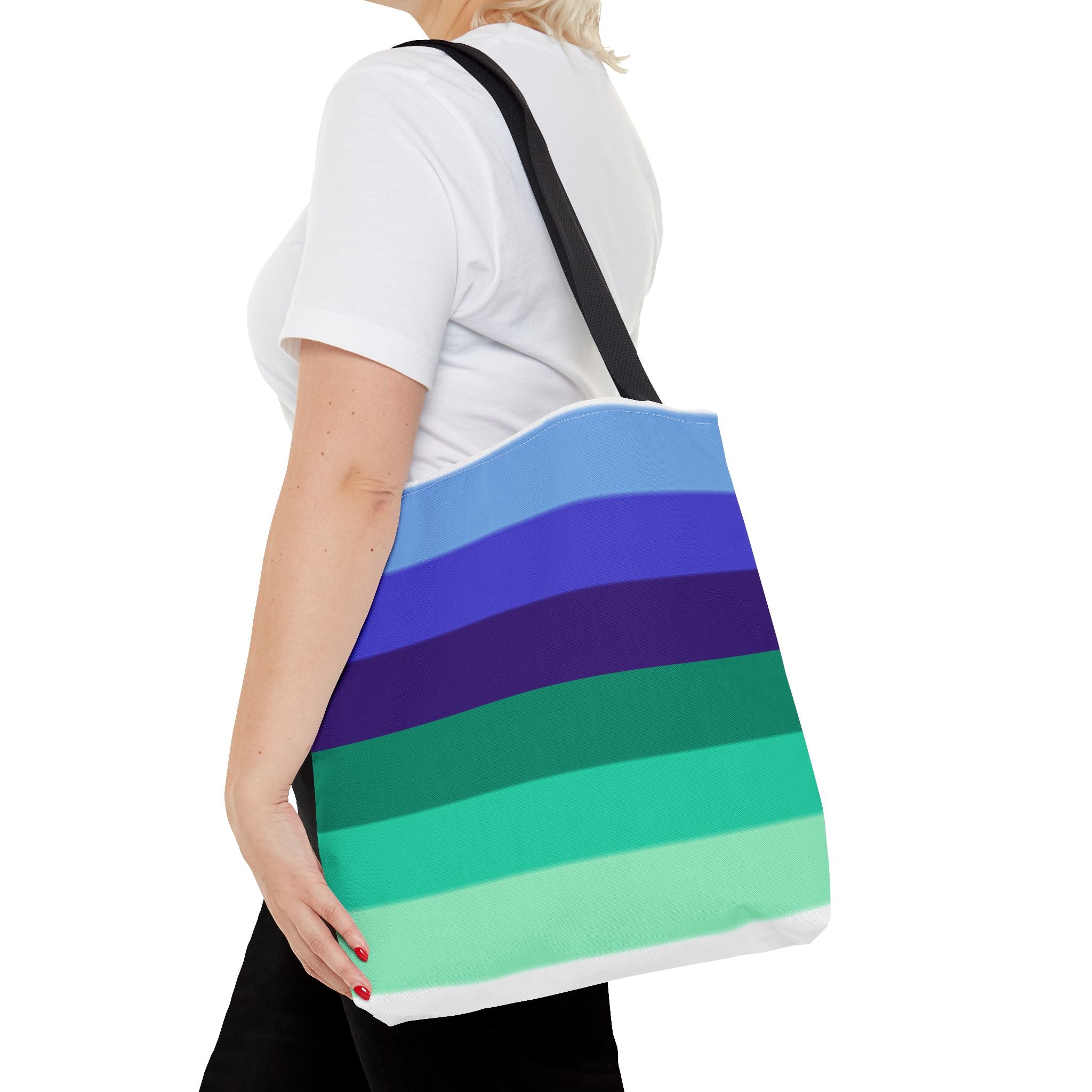 Gay Pride Flag Tote Bag – Durable Polyester, Multiple Sizes & Handle Colors | Inclusive LGBTQIA+ Accessory | Voce Lindx