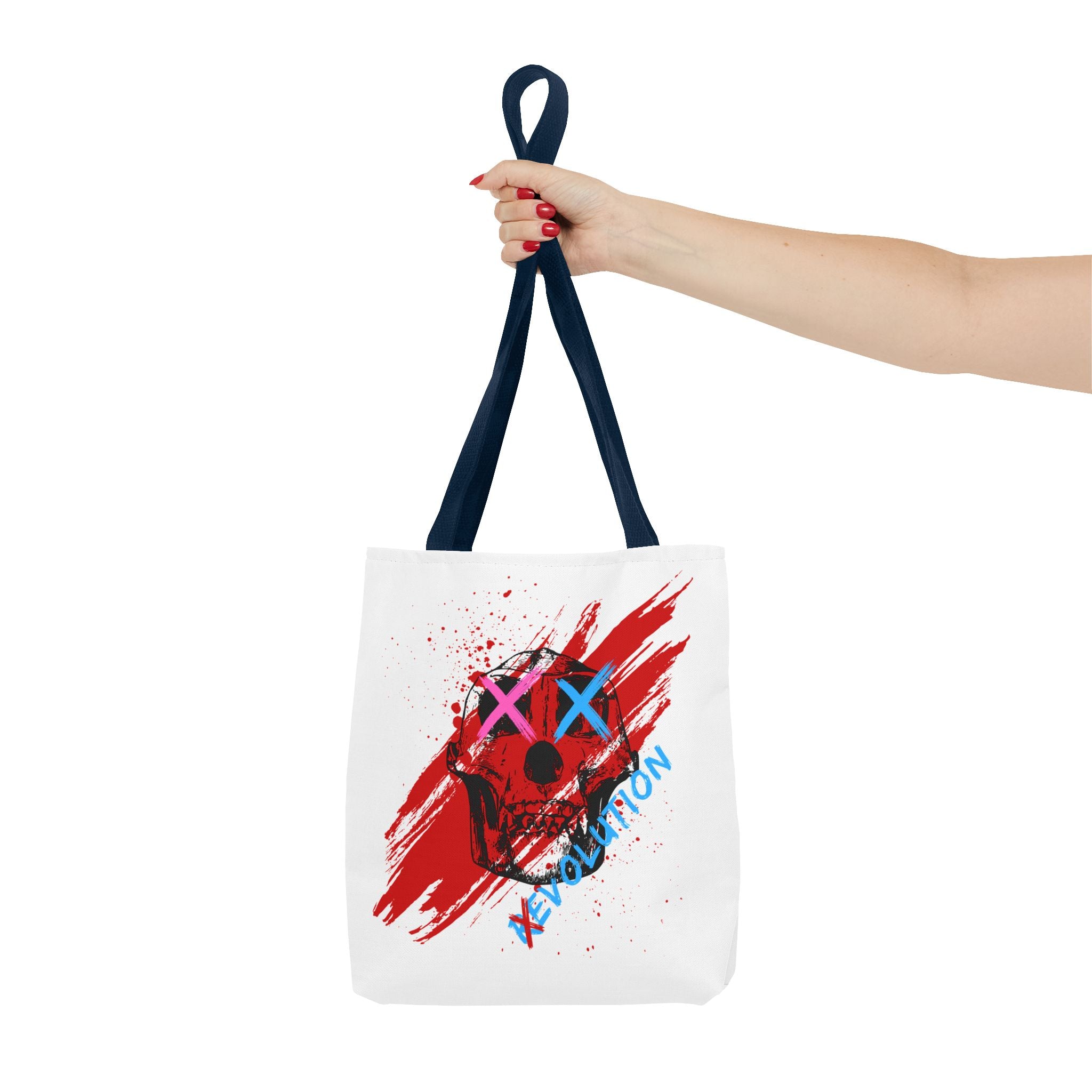 X Revolution Tote Bag – Gender-Free, Skull Art, Durable Polyester, Multiple Sizes | Inclusive LGBTQIA+ Accessory | Voce Lindx