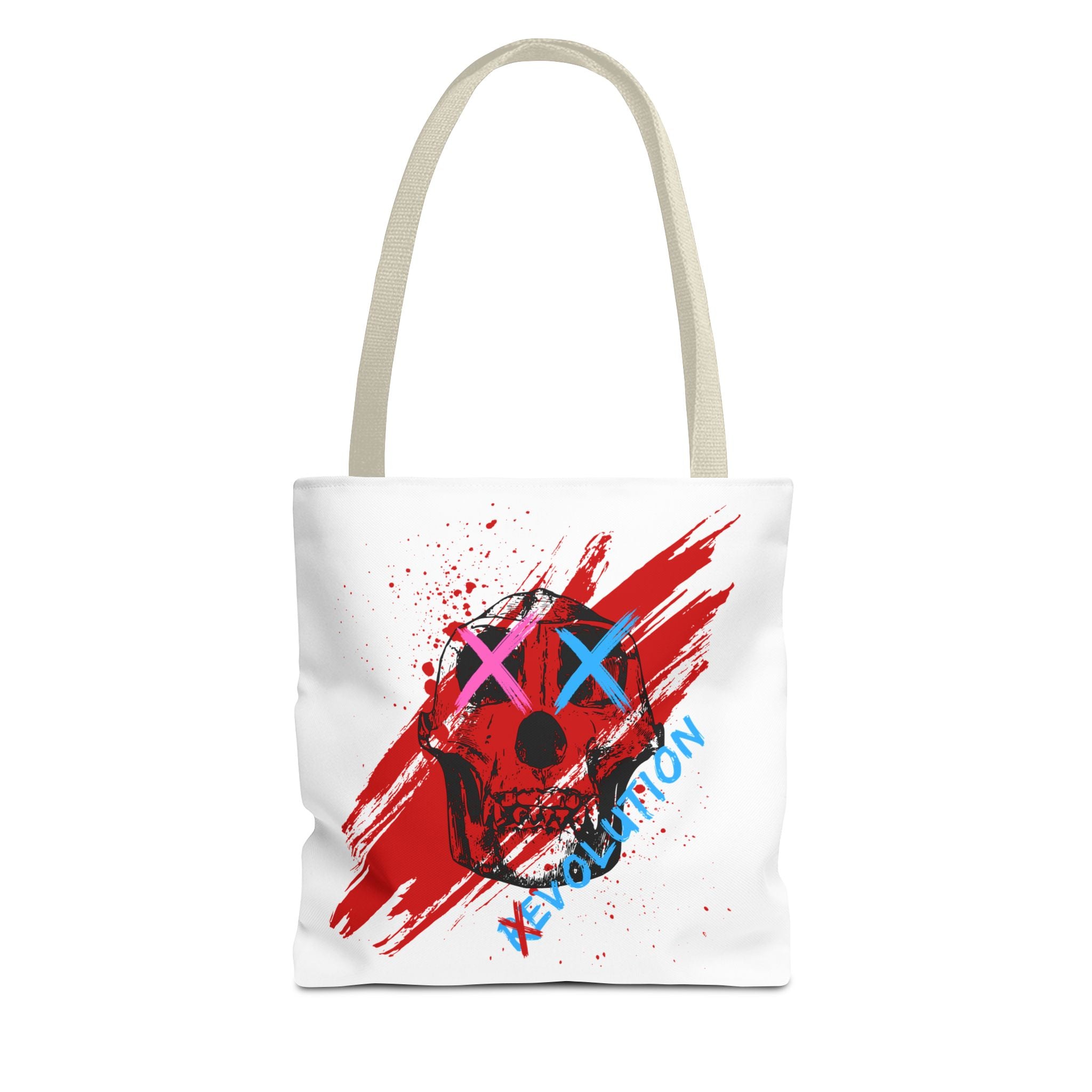 X Revolution Tote Bag – Gender-Free, Skull Art, Durable Polyester, Multiple Sizes | Inclusive LGBTQIA+ Accessory | Voce Lindx