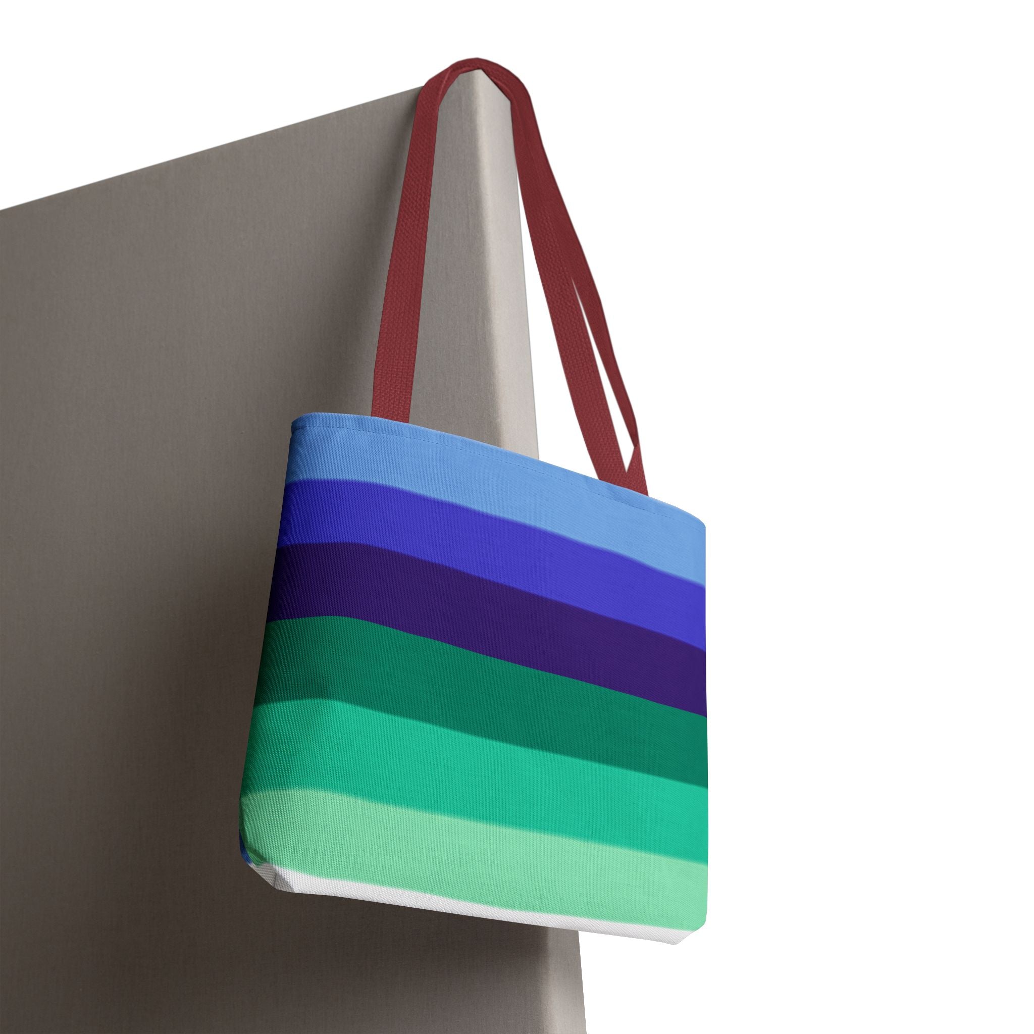 Gay Pride Flag Tote Bag – Durable Polyester, Multiple Sizes & Handle Colors | Inclusive LGBTQIA+ Accessory | Voce Lindx