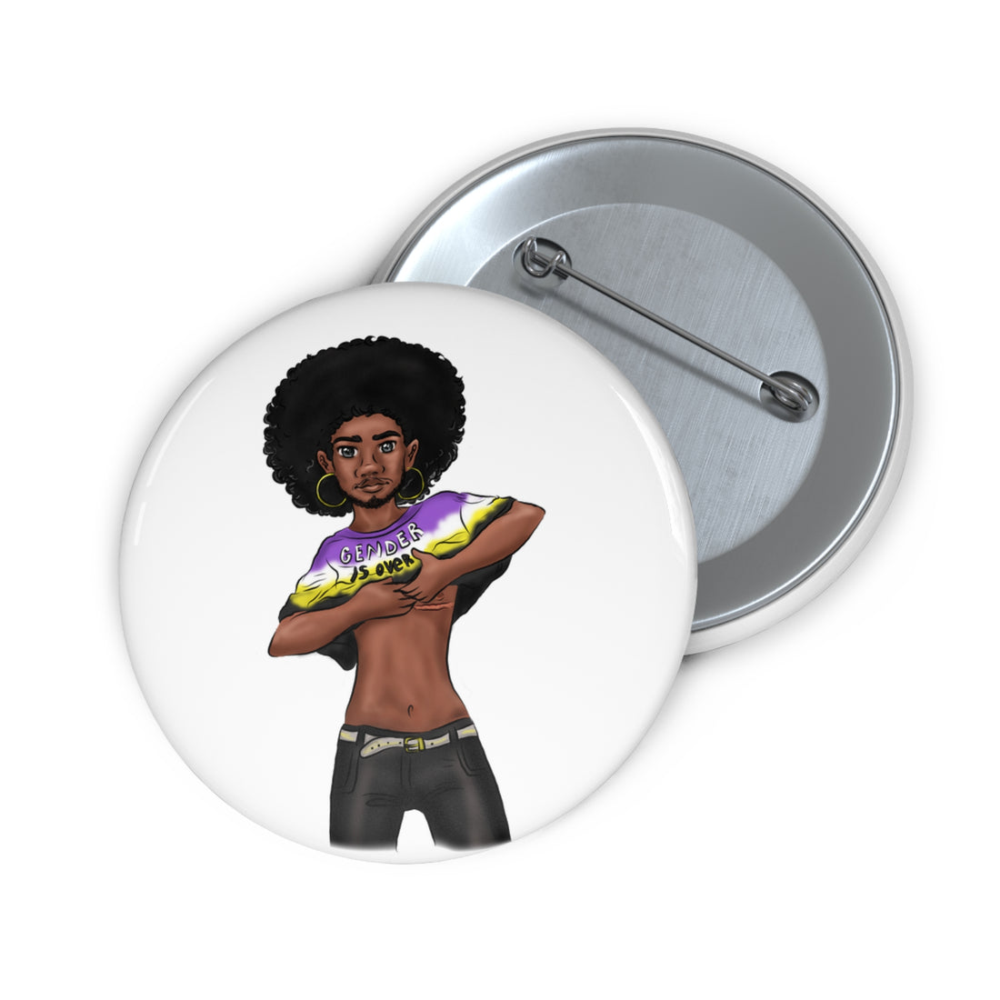 VOCE LINDX ‘Gender Is Over’ Enamel Pin – Activist Statement Badge – Sustainable Inclusive Accessory