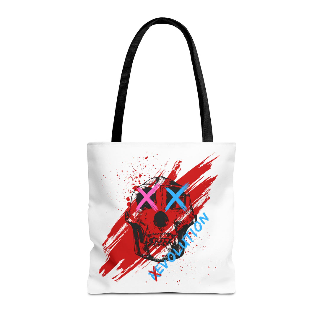 X Revolution Tote Bag – Gender-Free, Skull Art, Durable Polyester, Multiple Sizes | Inclusive LGBTQIA+ Accessory | Voce Lindx