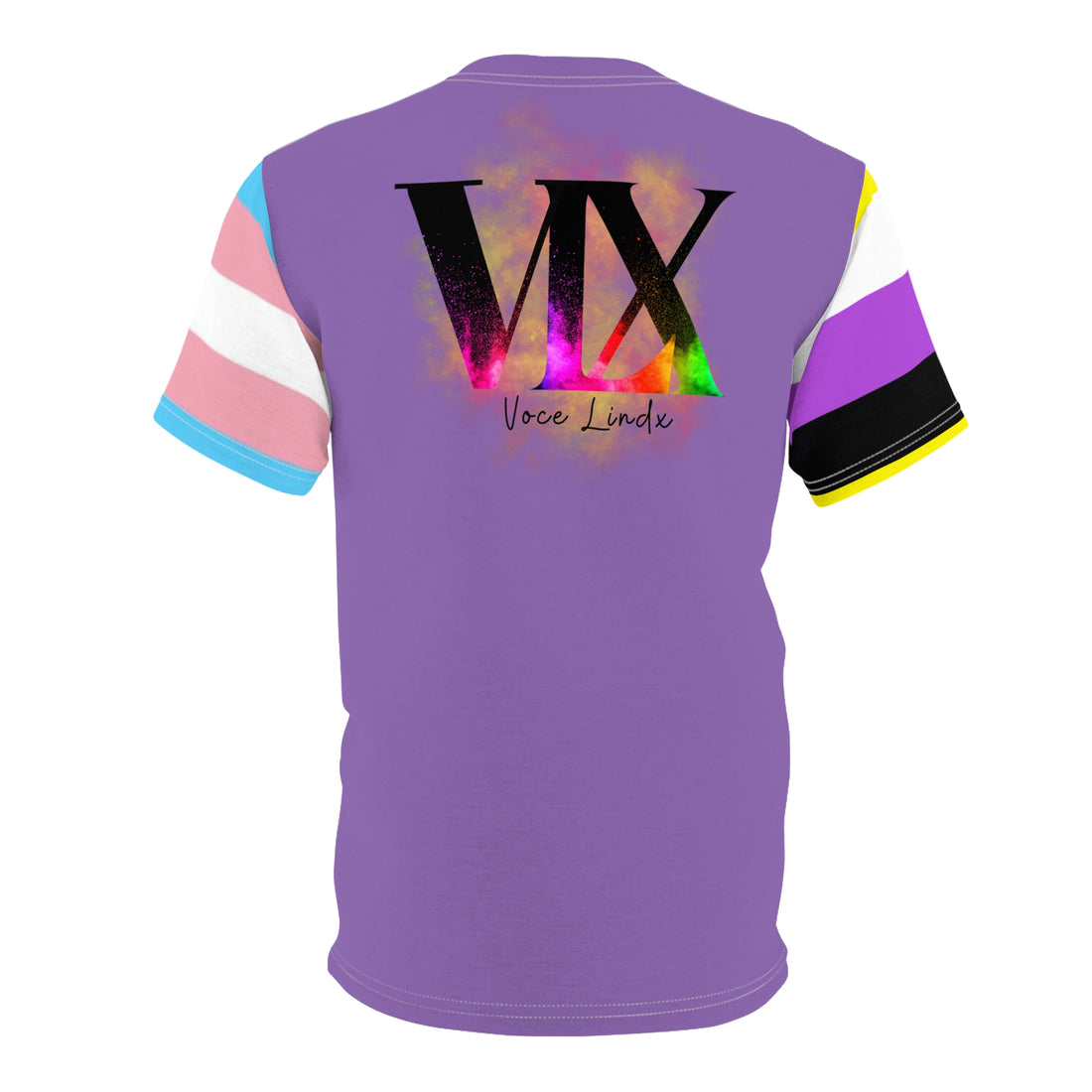 Gender Is Over Gender-Free Pride Tee – Trans & Nonbinary Flag Sleeves, Soft Microfiber, Inclusive LGBTQIA+ Fashion | Voce Lindx