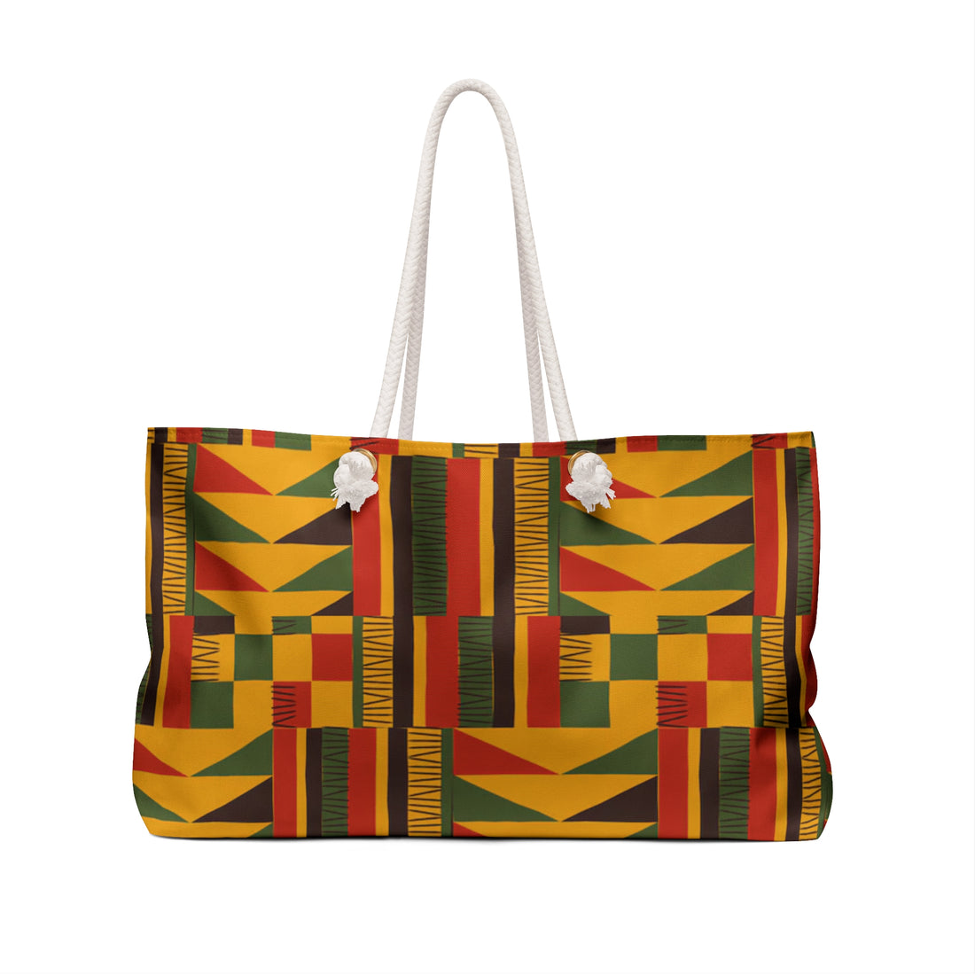 African-Inspired Weekender Bag – Oversized, Durable Polyester, Rope Handles | Inclusive Travel Tote | Voce Lindx
