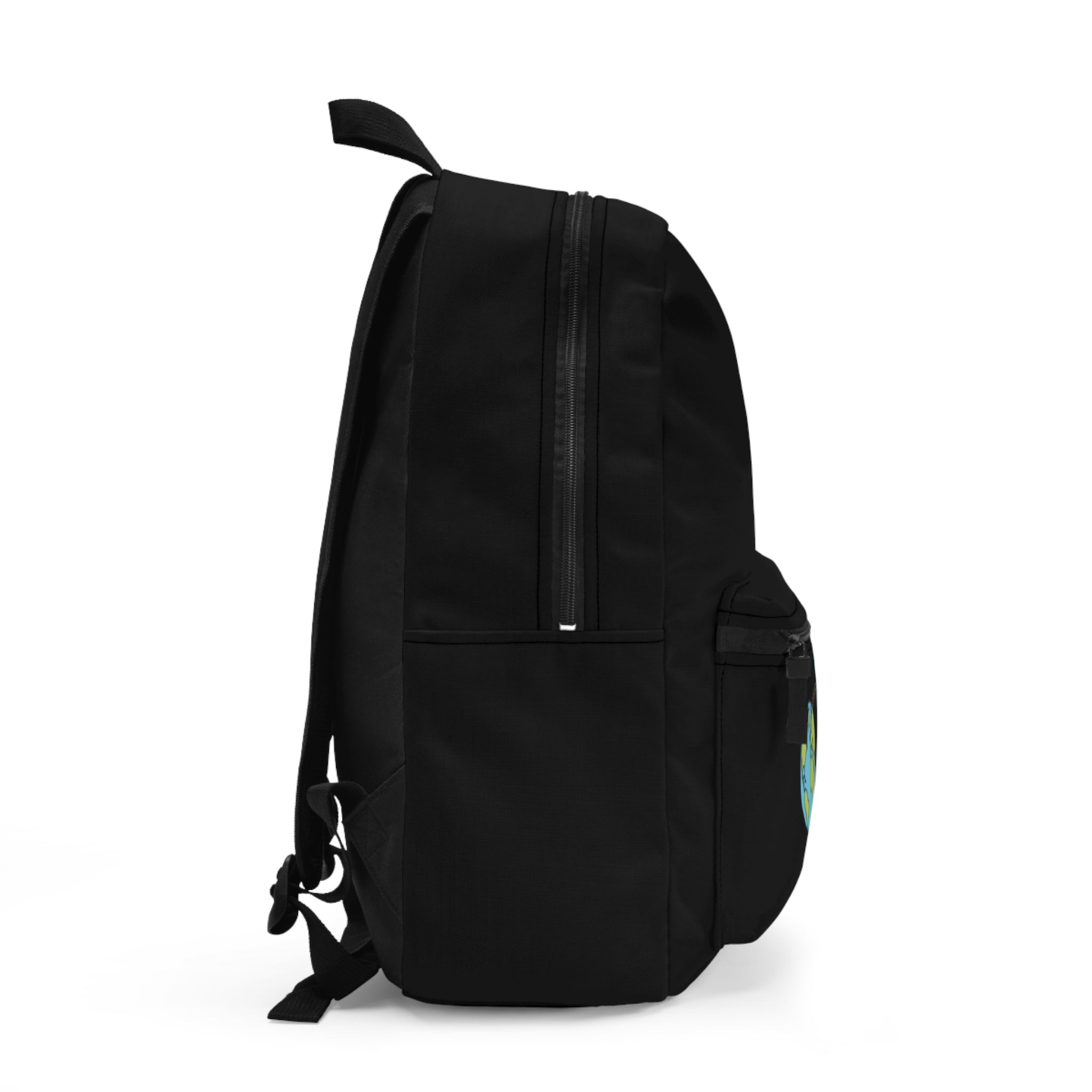 Trans em Trans Black Backpack – Butterfly and Globe Print | Inclusive LGBTQIA+ Backpack | Voce Lindx