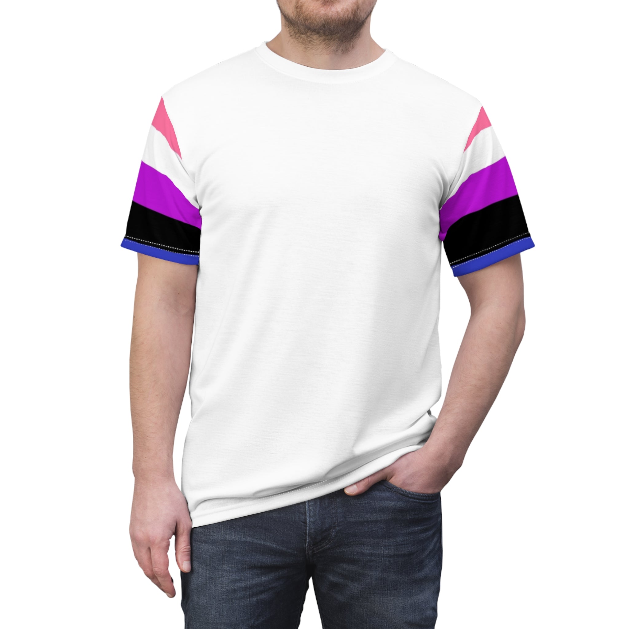 Genderqueer Pride VLX Tee – Gender-Free, Lightweight Microfiber Knit, Inclusive LGBTQIA+ Fashion | Voce Lindx