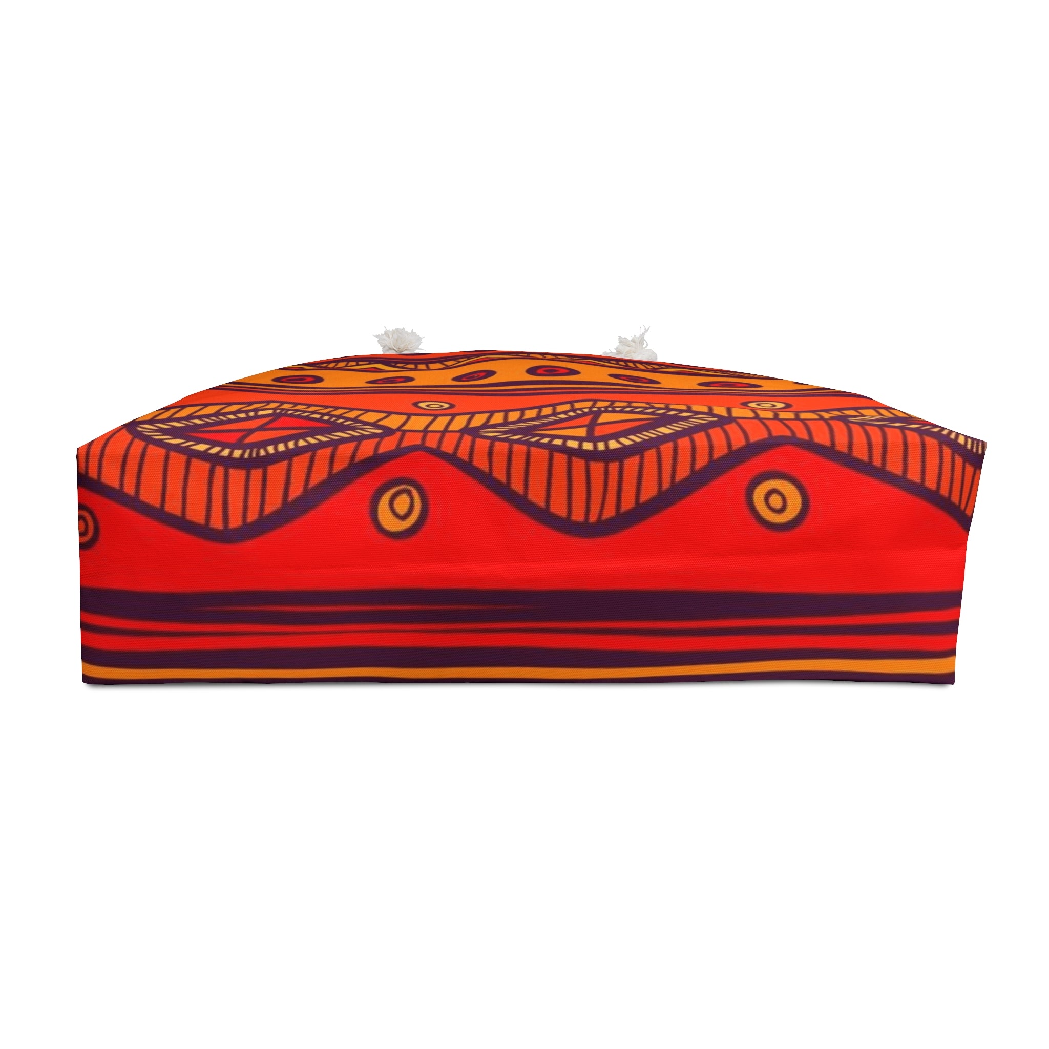 Orange & Yellow African-Inspired Weekender Bag – Oversized, Durable Polyester, Rope Handles | Inclusive Travel Tote | Voce Lindx
