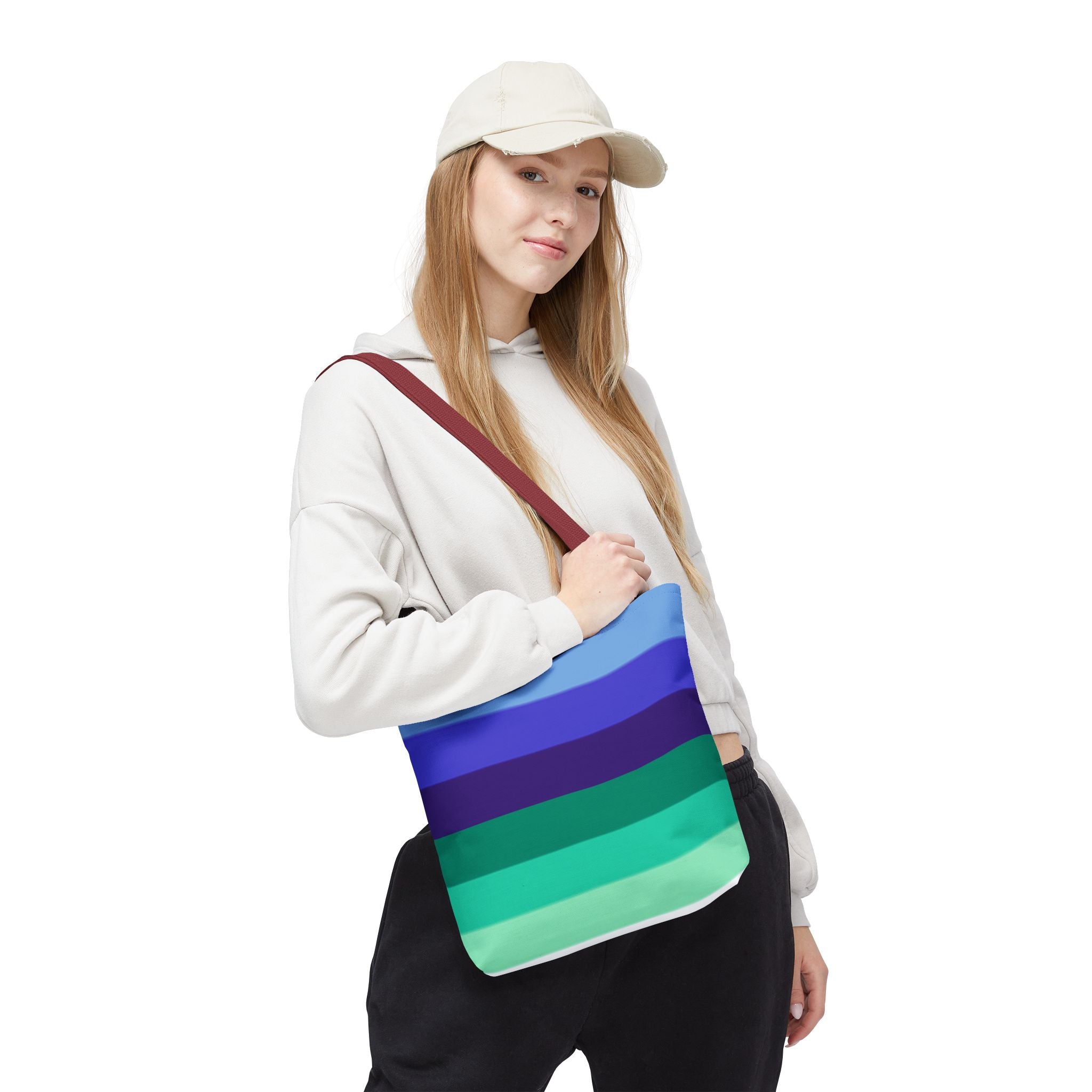 Gay Pride Flag Tote Bag – Durable Polyester, Multiple Sizes & Handle Colors | Inclusive LGBTQIA+ Accessory | Voce Lindx