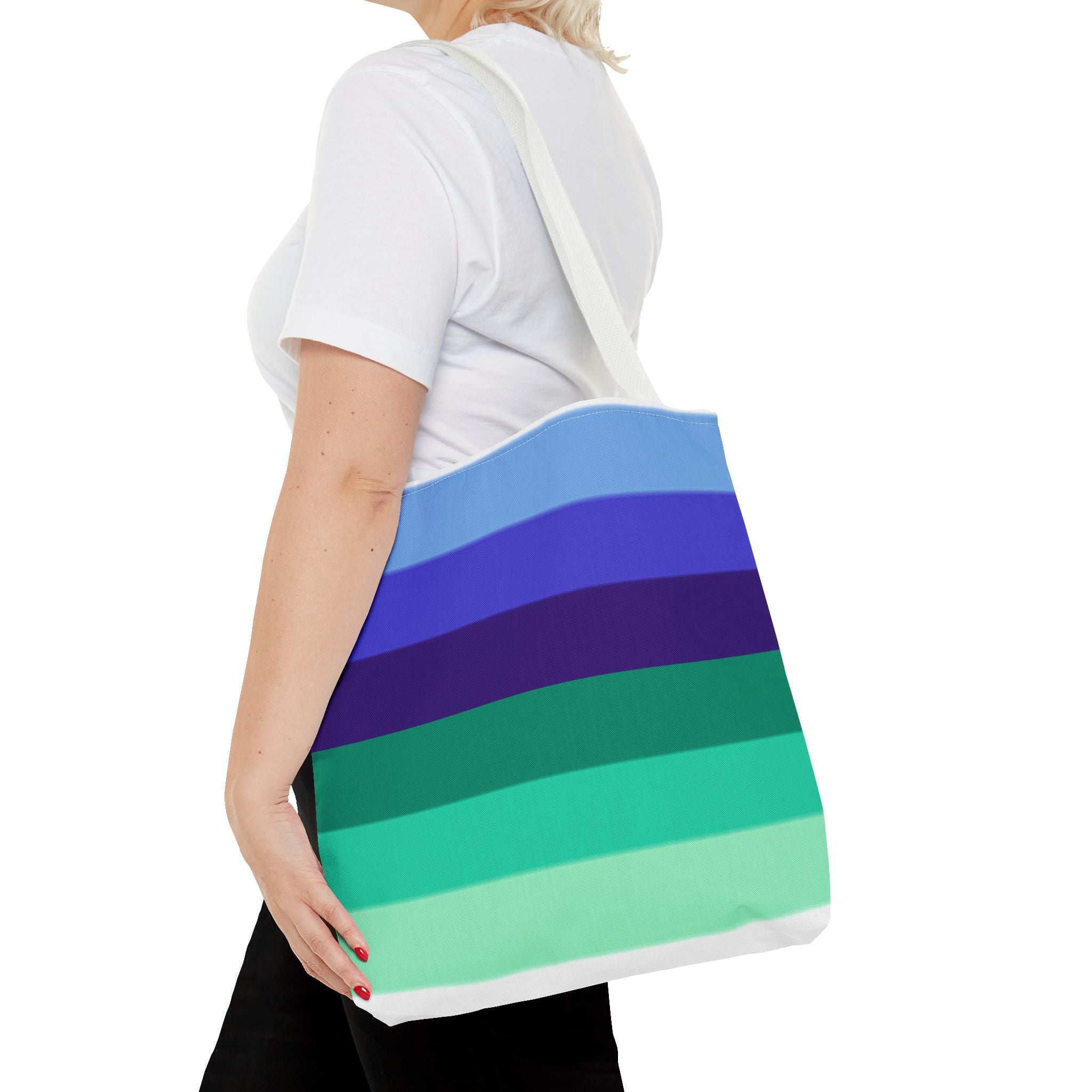 Gay Pride Flag Tote Bag – Durable Polyester, Multiple Sizes & Handle Colors | Inclusive LGBTQIA+ Accessory | Voce Lindx