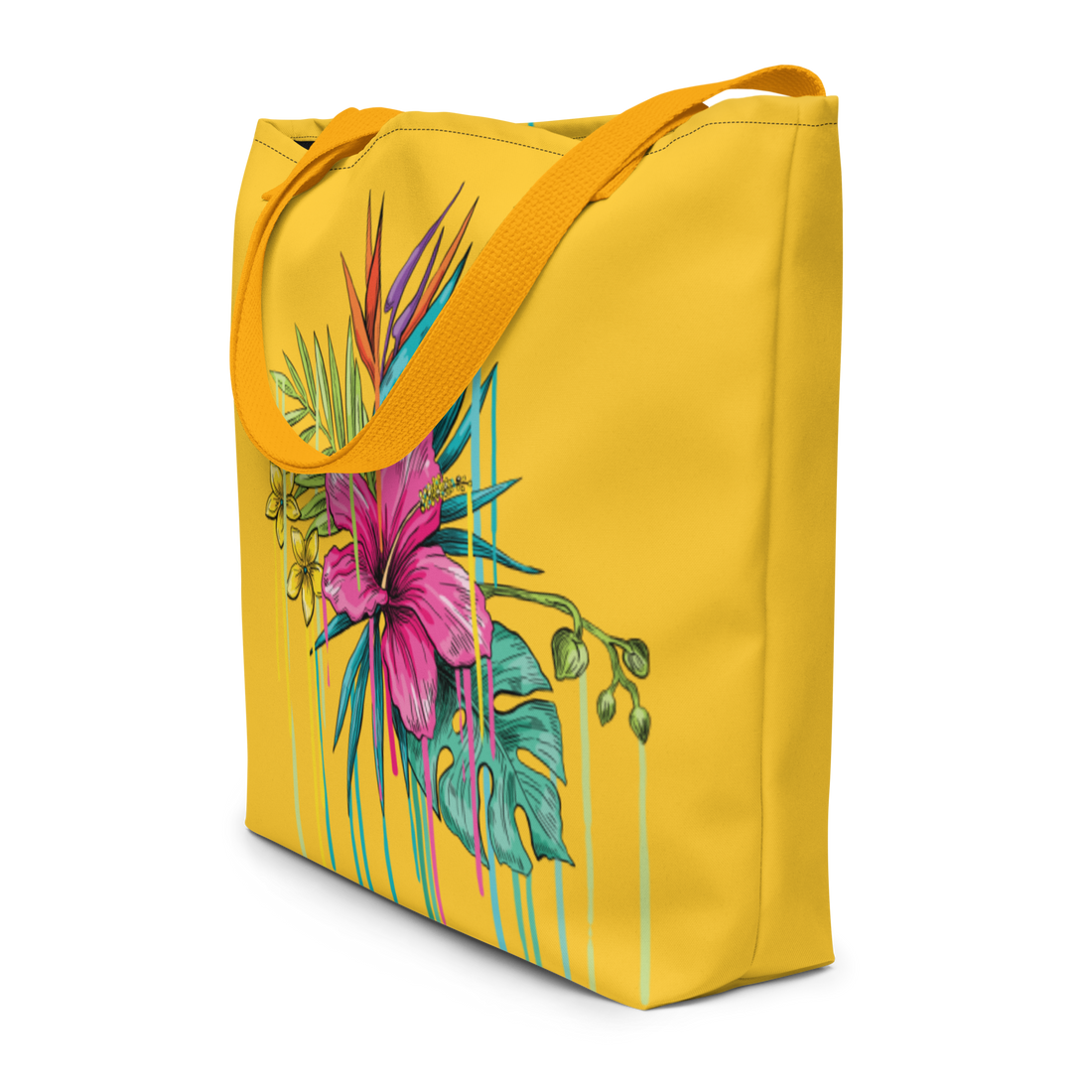 Large Tote Bag – Pink Flower | Spacious, Durable & Stylish