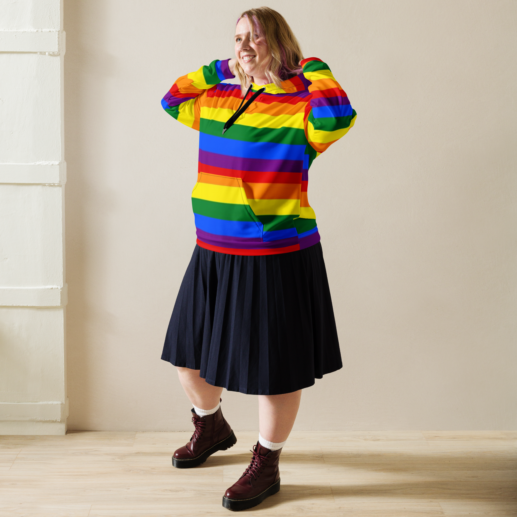 LGBTQ+ Rainbow Pride Flag Hoodie – Colourful, Inclusive & Comfortable Statement Wear