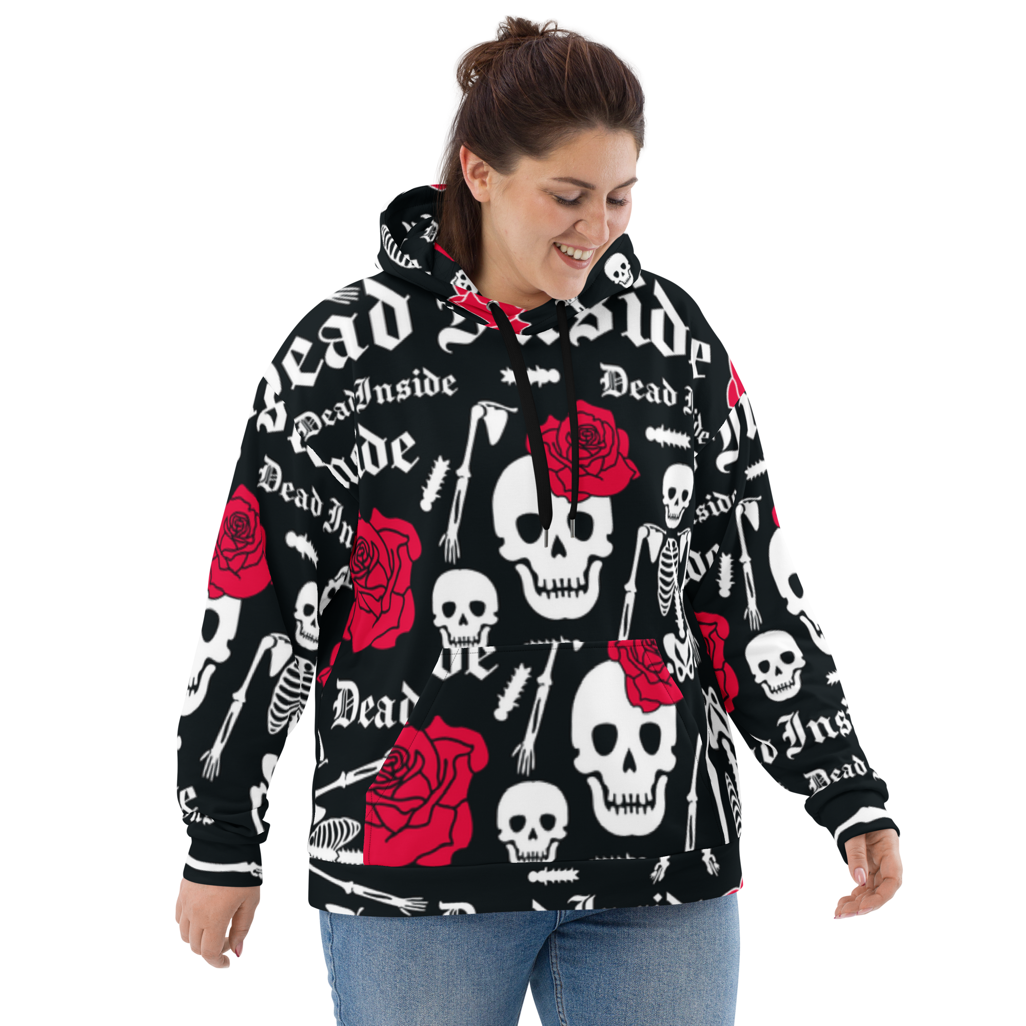 Skull & Flowers Hoodie – “They” Identity Design | Bold & Inclusive