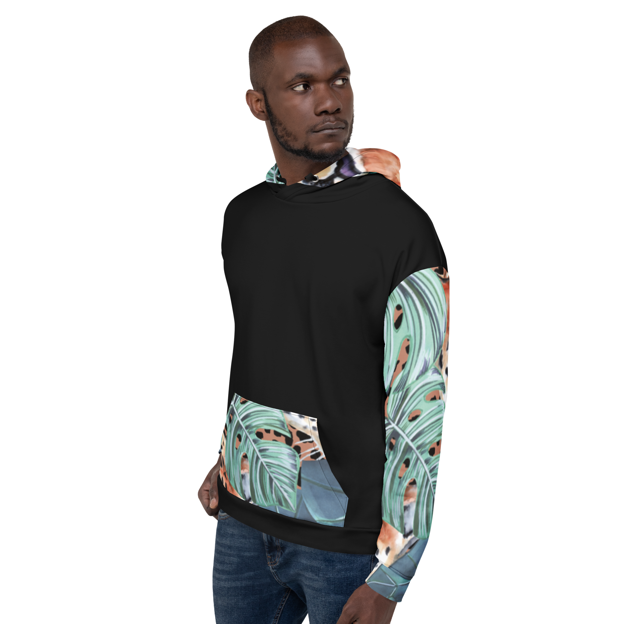 Jaguar and Leaf Hoodie – Statement Print for Bold Personalities
