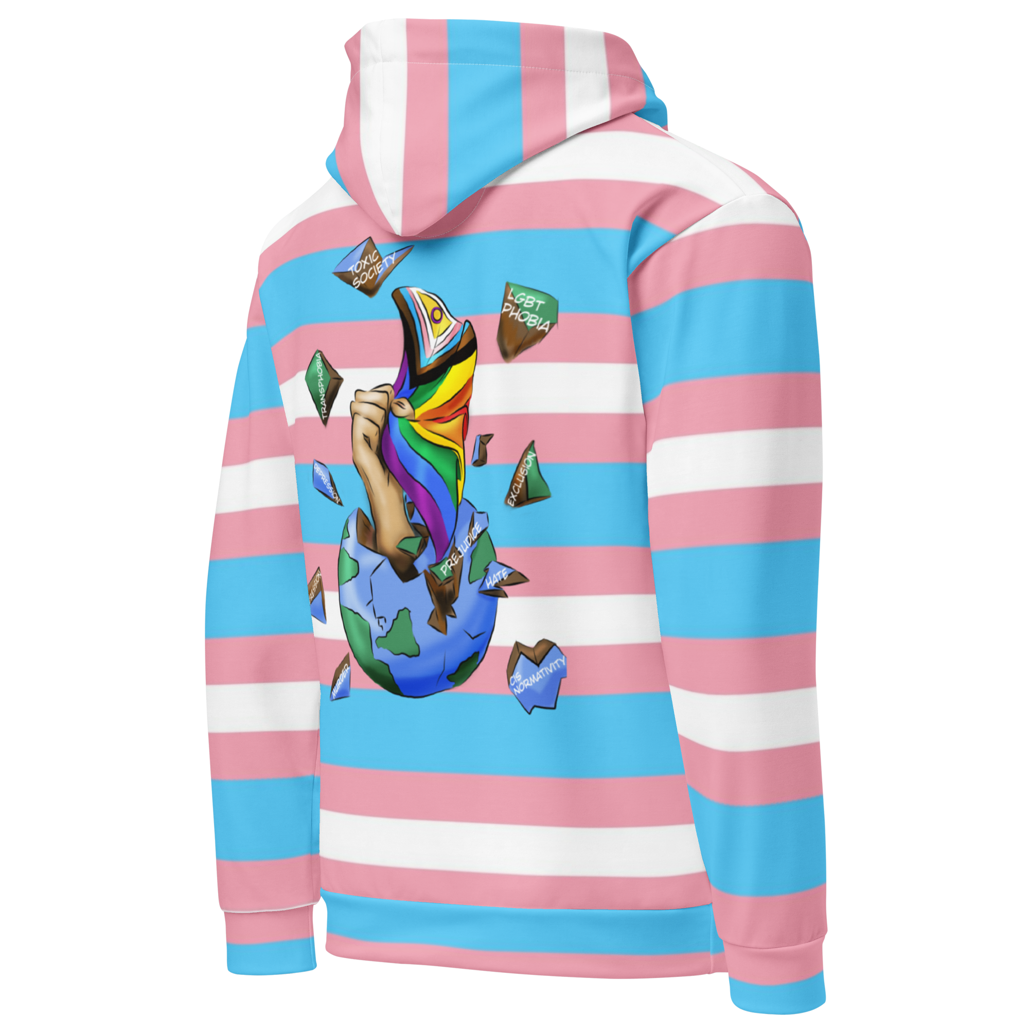 Transgender Planet Hoodie – “Resistance” Print | Inclusive Pride Streetwear