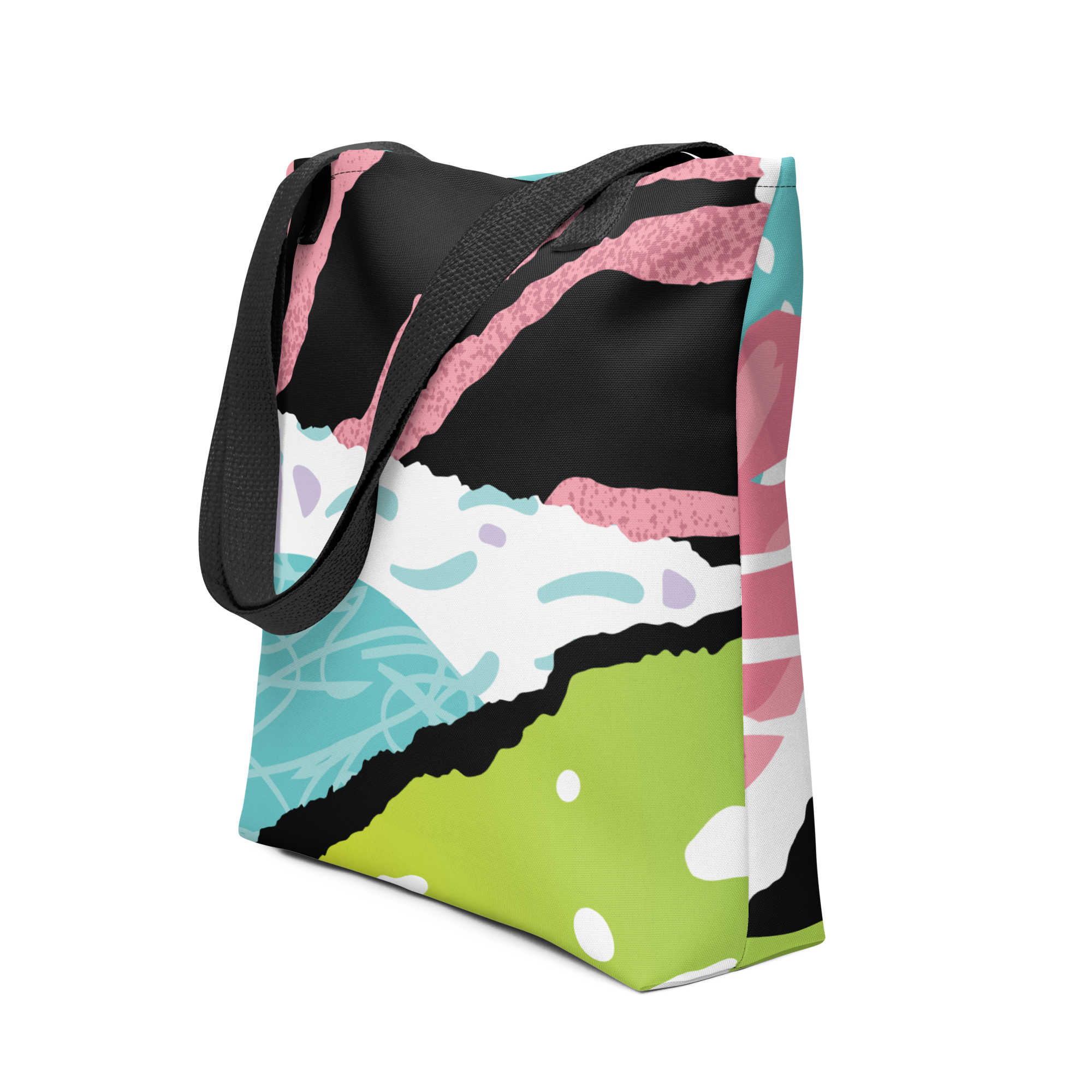 Large Abstract Floral Tote Bag – Durable, Colourful, Eco-Friendly Shoulder Bag for Everyday Use