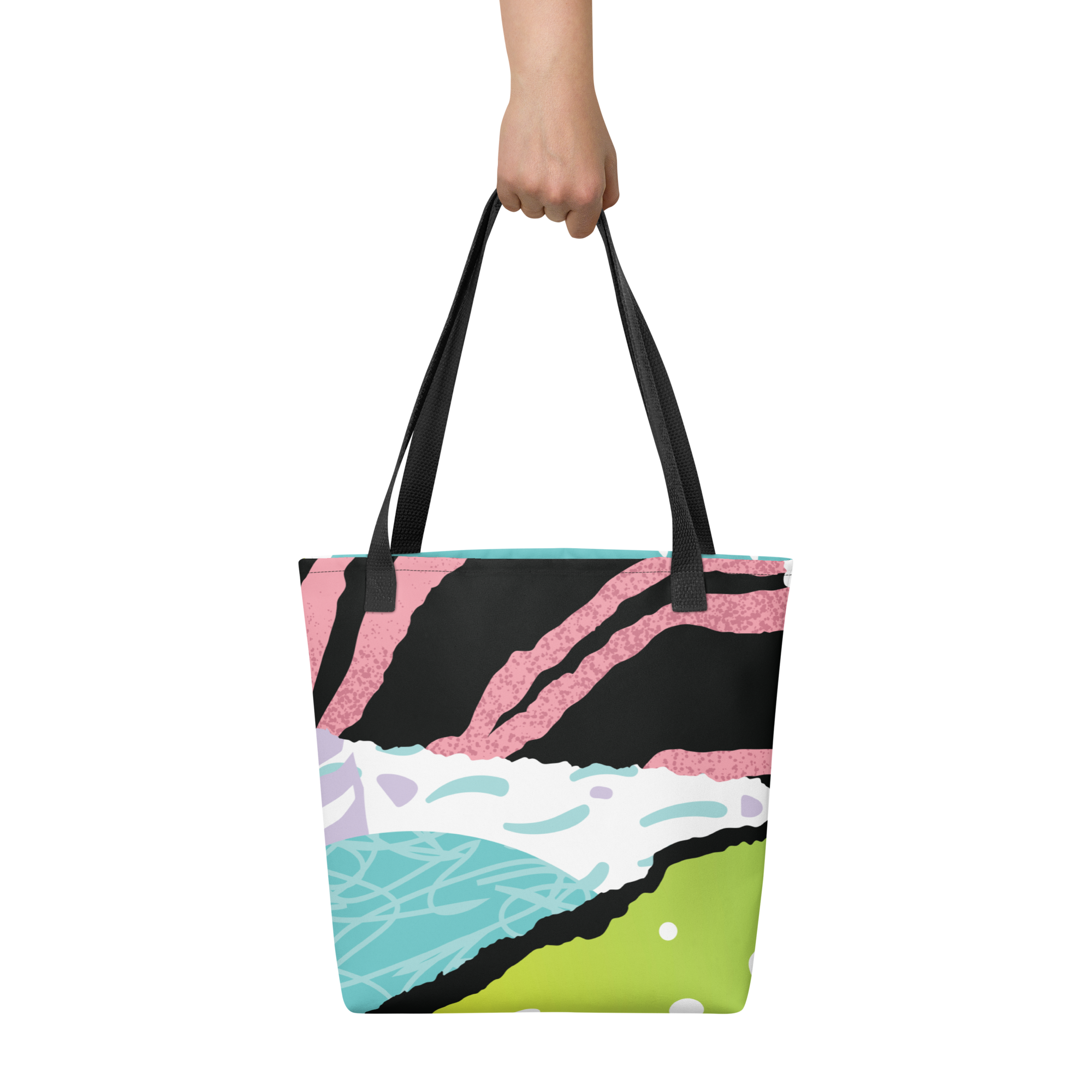 Large Abstract Floral Tote Bag – Durable, Colourful, Eco-Friendly Shoulder Bag for Everyday Use