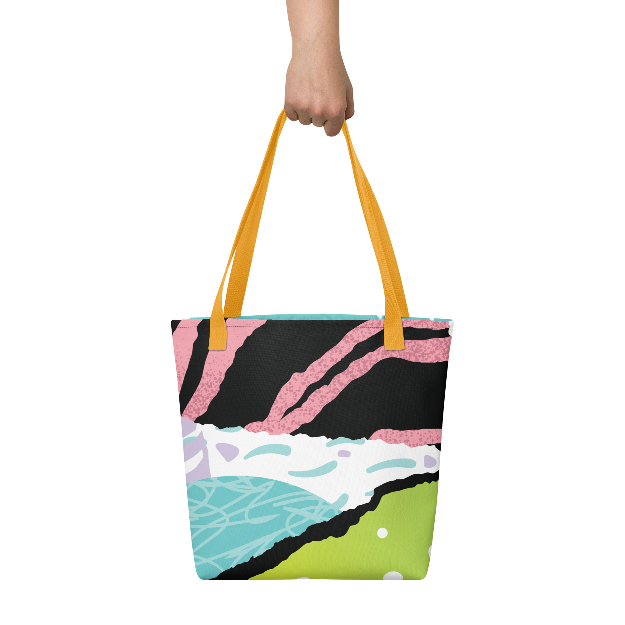 Large Abstract Floral Tote Bag – Durable, Colourful, Eco-Friendly Shoulder Bag for Everyday Use