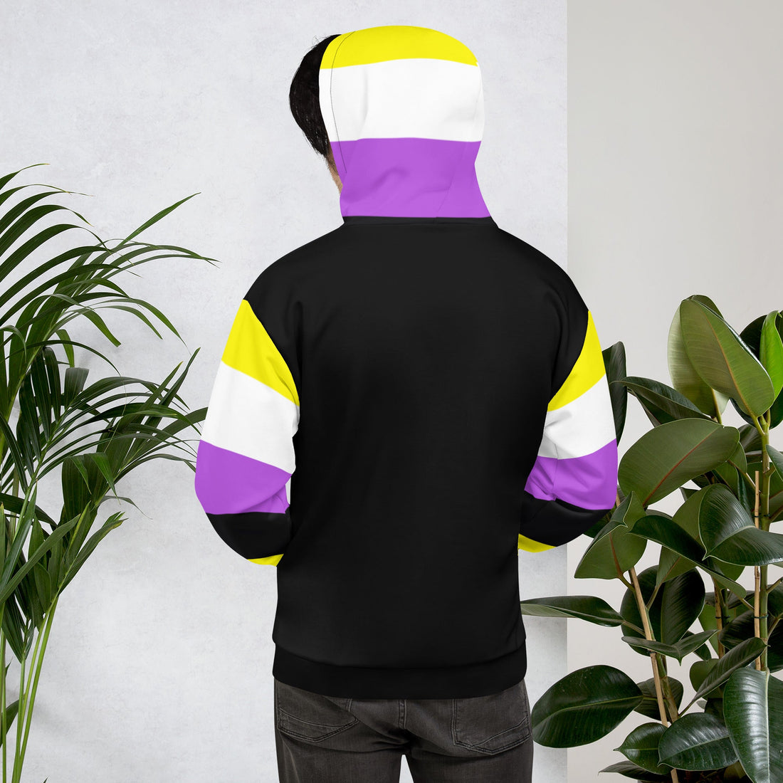 Non-Binary Pride Flag Hoodie – Soft, Sustainable & Inclusive Pridewear