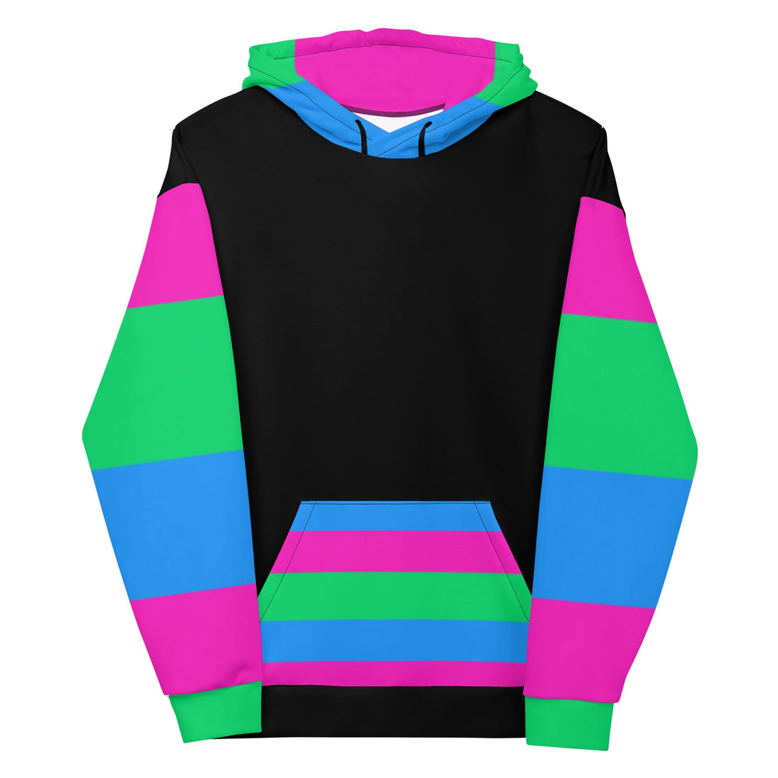 Polysexual Pride Flag Hoodie – Bright, Inclusive & Sustainable Statement Wear