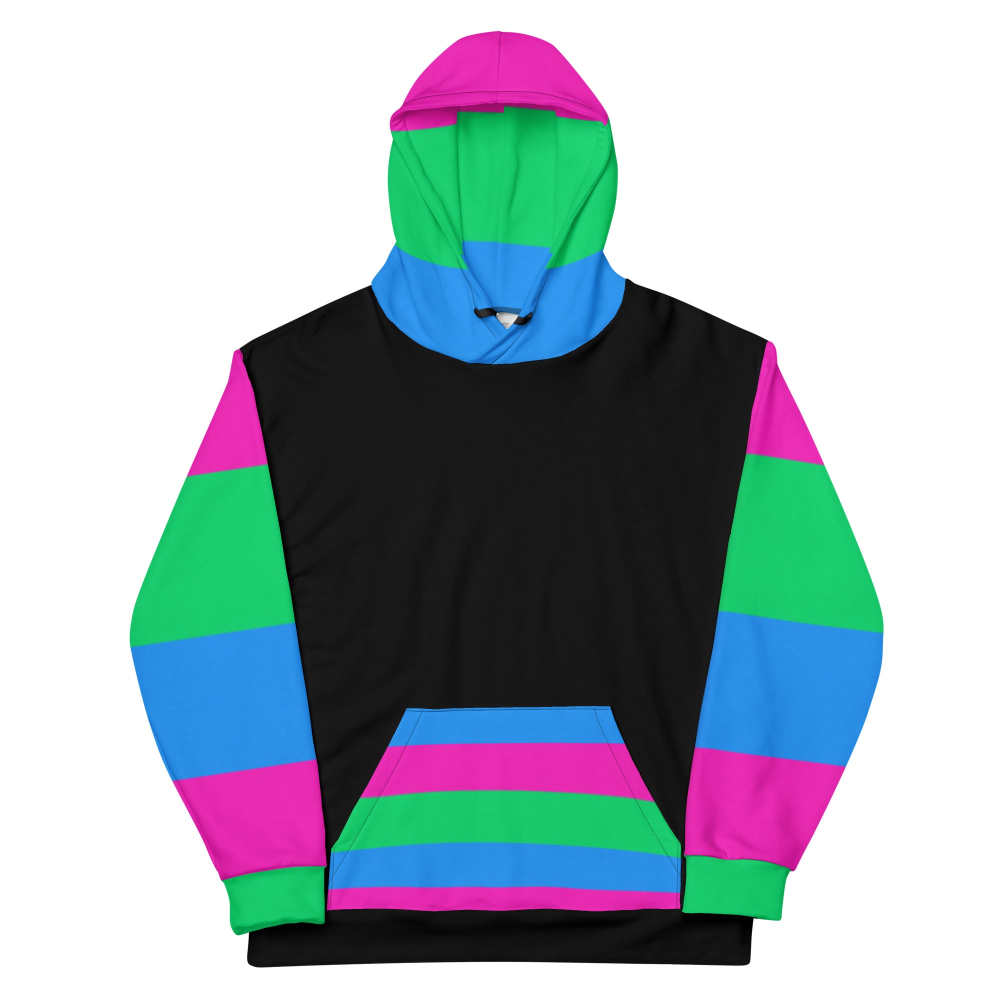 Polysexual Pride Flag Hoodie – Bright, Inclusive & Sustainable Statement Wear