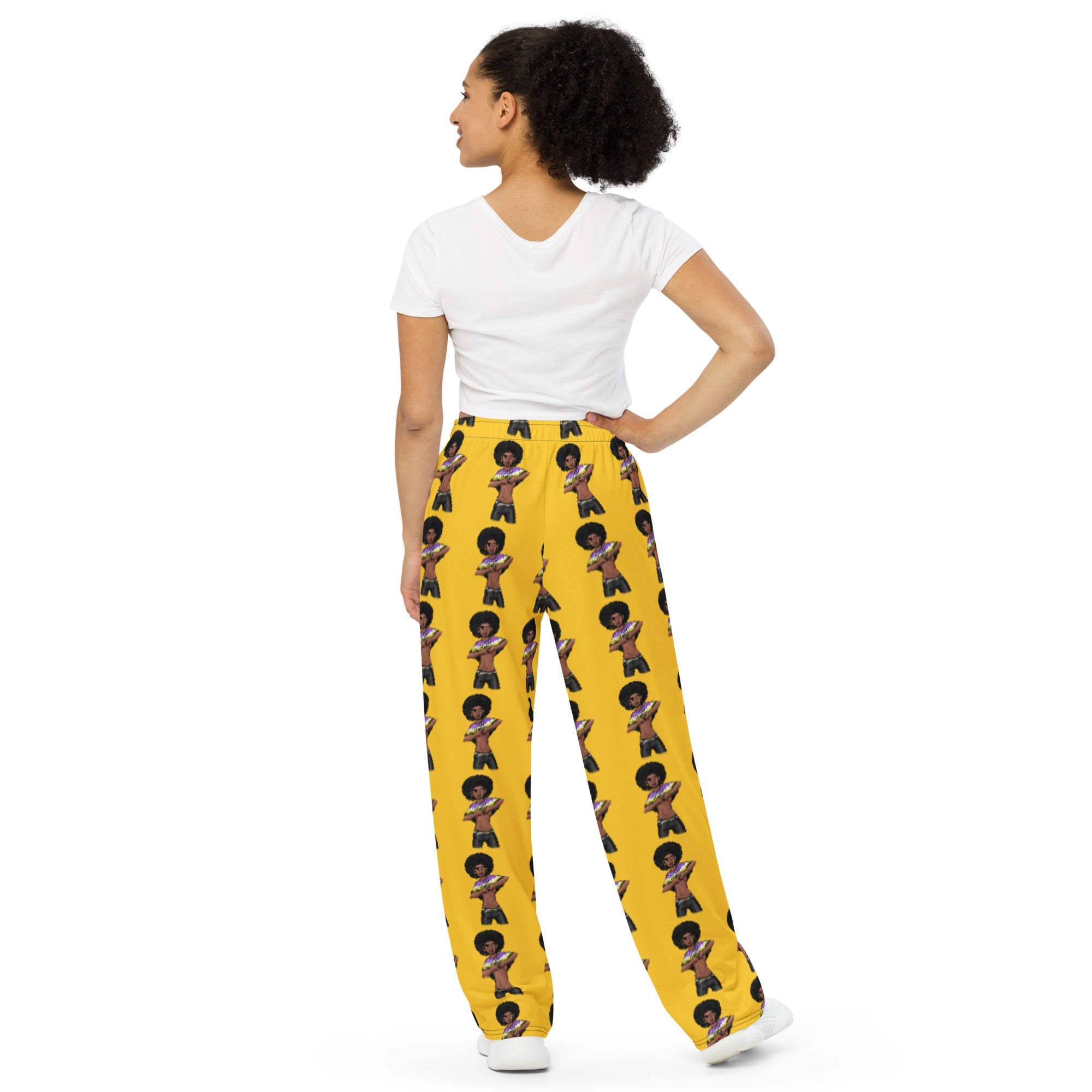 Intersex Pride Flag Wide-Leg Trousers – Comfortable, Colourful, and Inclusive Statement Wear