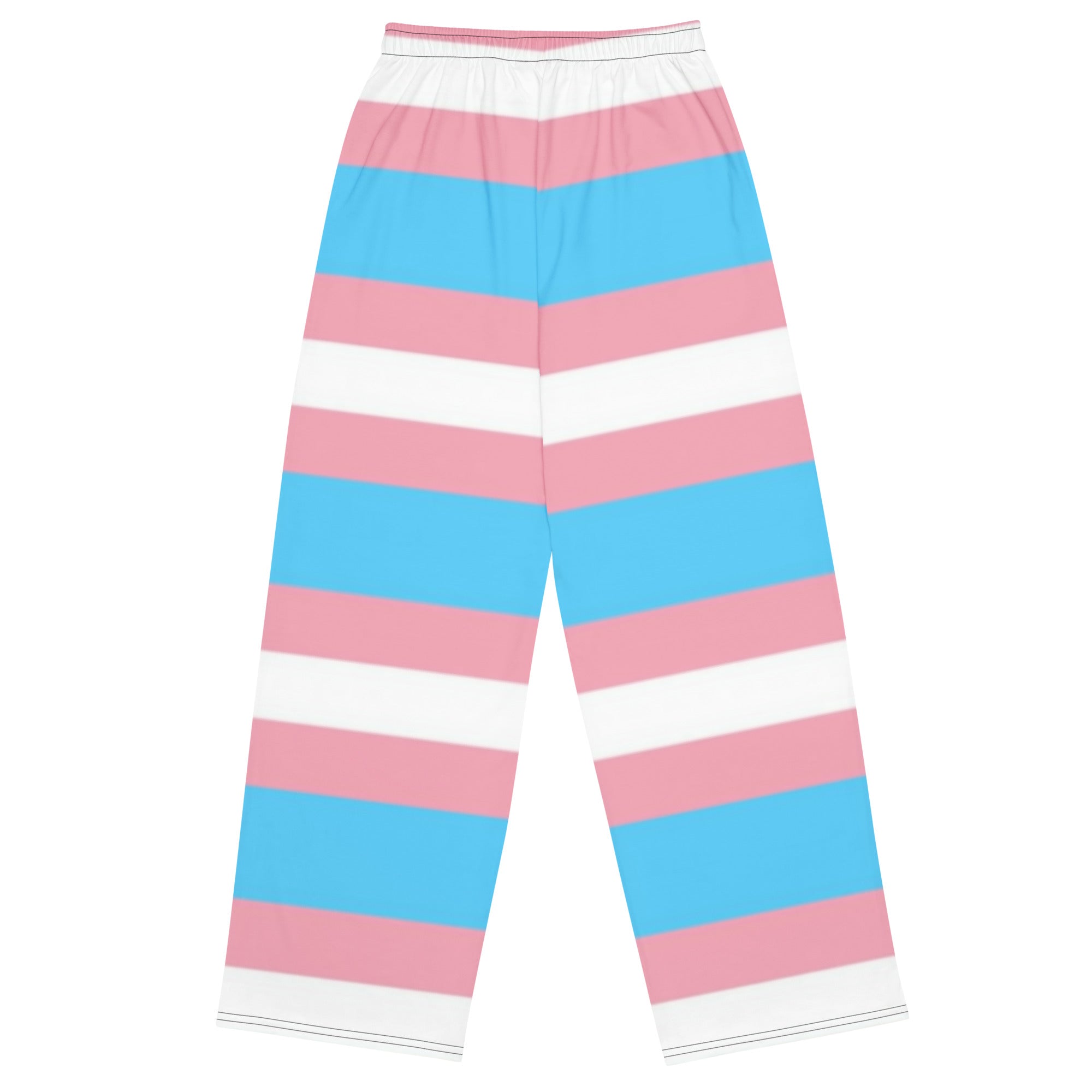 Transgender Pride Flag Wide-Leg Trousers – Comfortable, Bold & Inclusive Fashion for All Identities