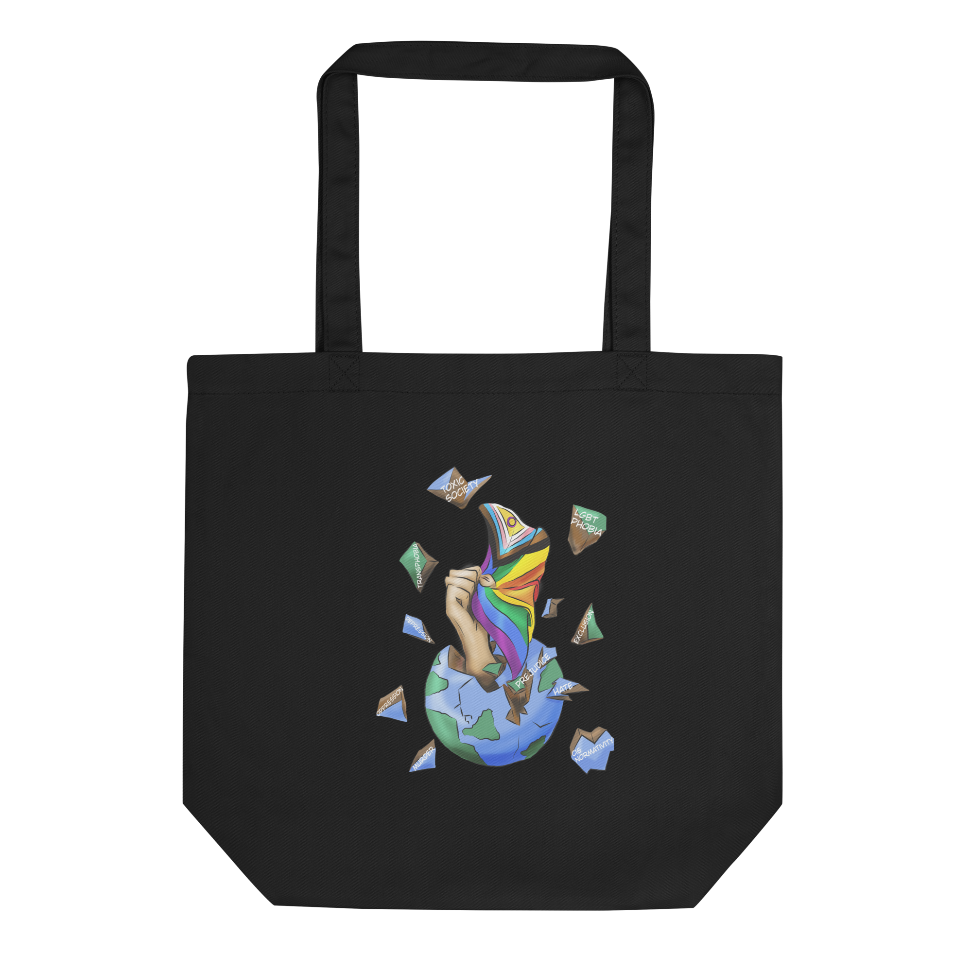 Eco Tote Bag – “Planet Resistance” Graphic Print | Organic Cotton Reusable Bag | Voce Lindx