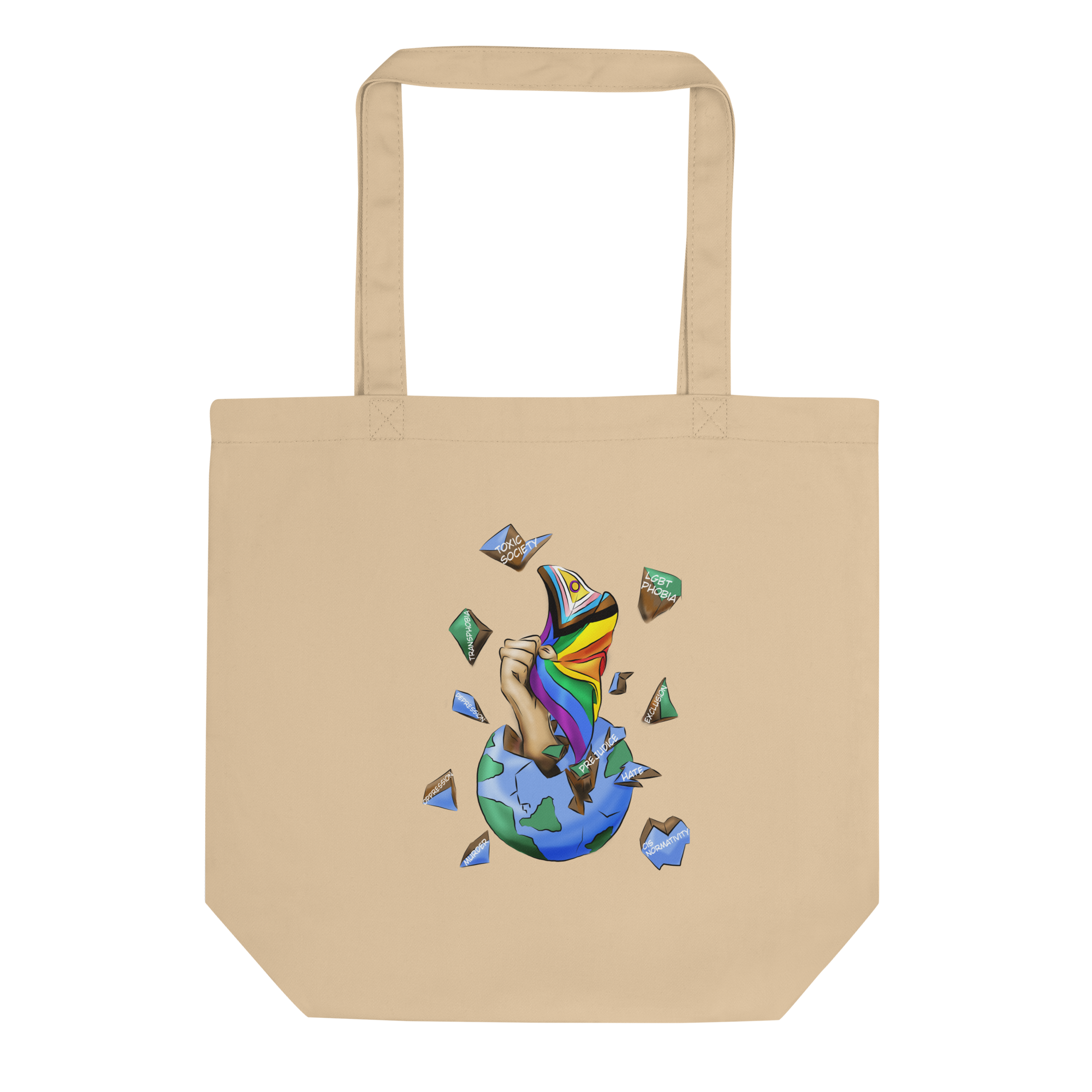 Eco Tote Bag – “Planet Resistance” Graphic Print | Organic Cotton Reusable Bag | Voce Lindx