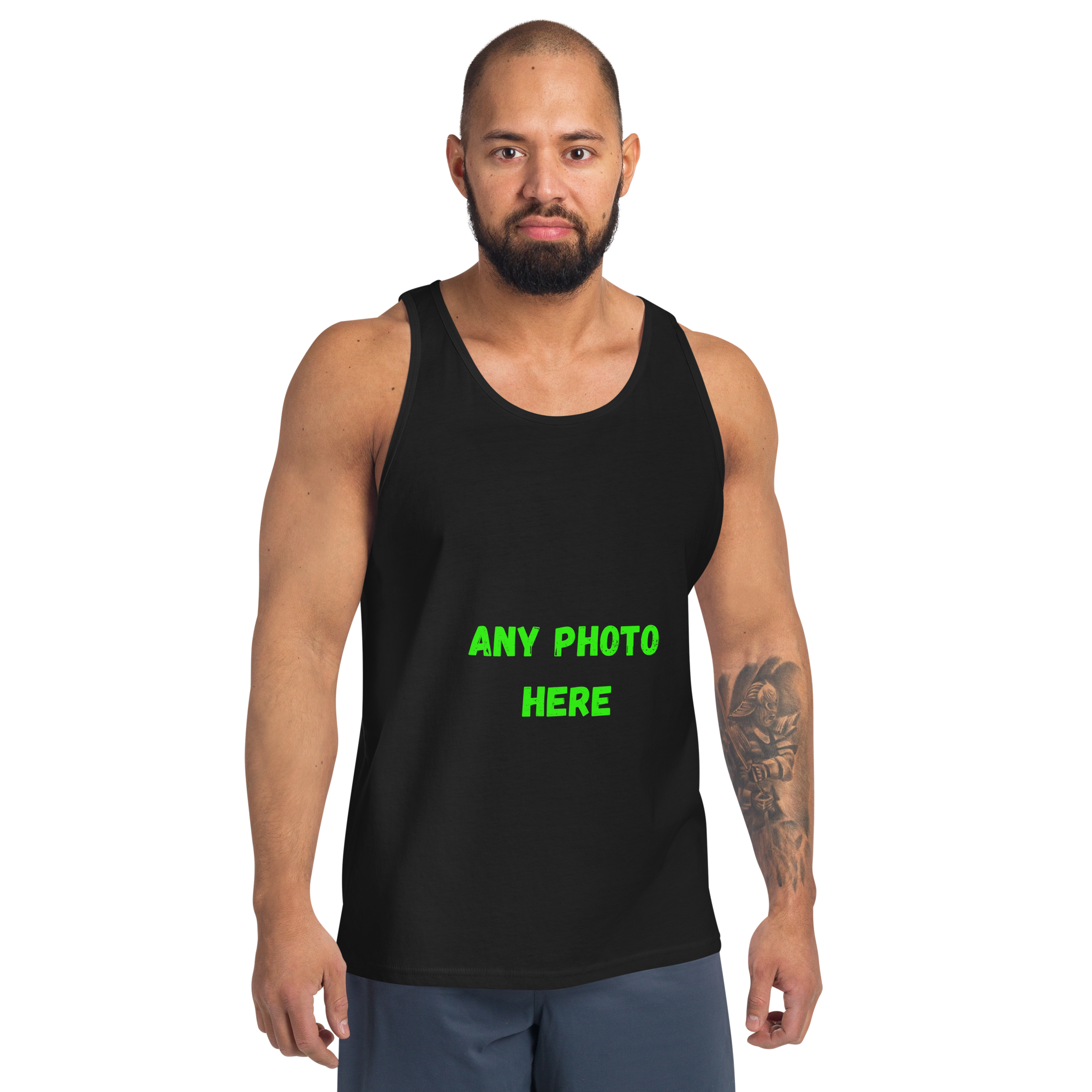 VOCE LINDX Short Sleeve T‑Shirt – Upload Your Photo or Image – 100 % Cotton Jersey, Personalised & Comfortable
