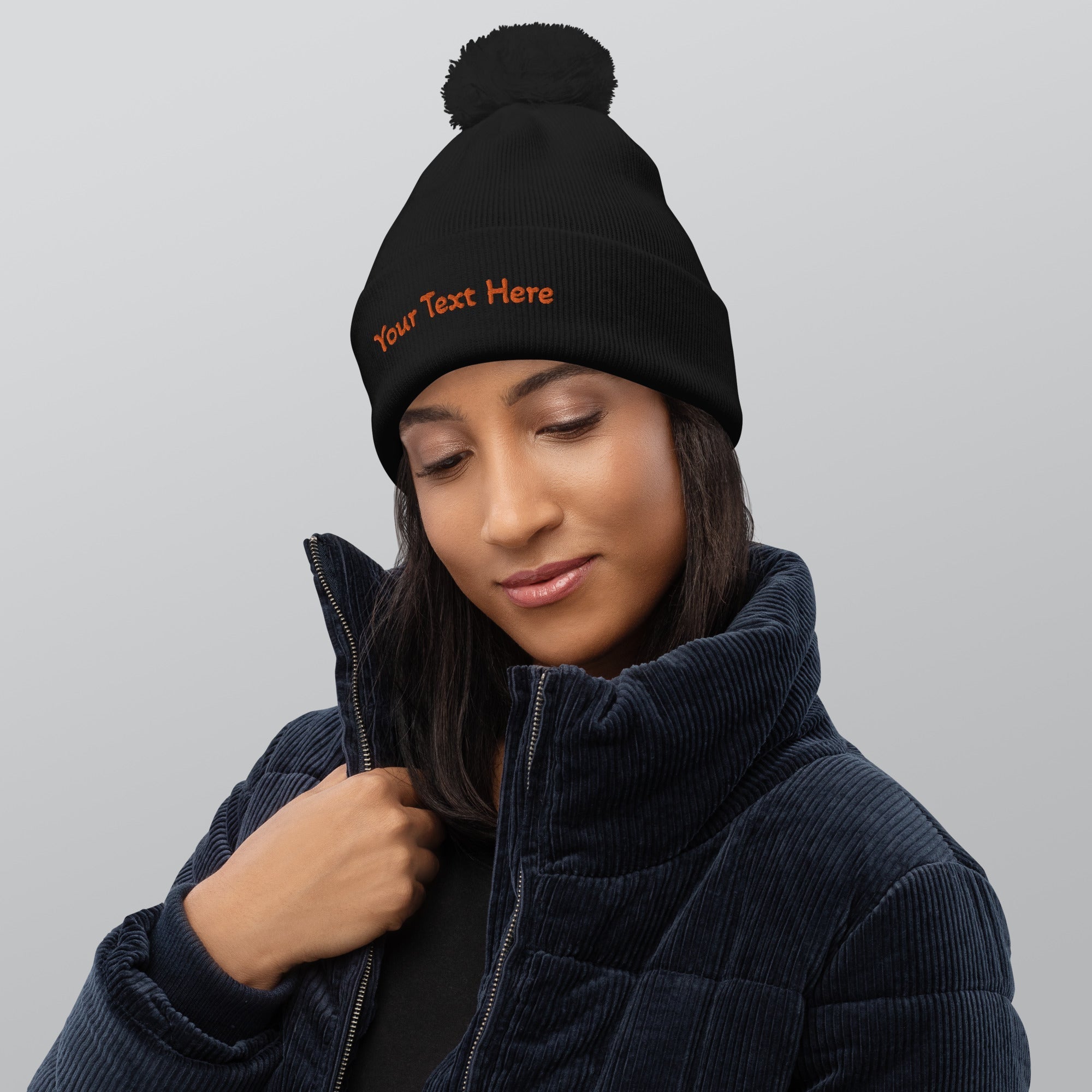 VOCE LINDX Pom‑Pom Beanie – Double‑Layer Knit, Recycled Blend, Soft & Inclusive Winter Hat