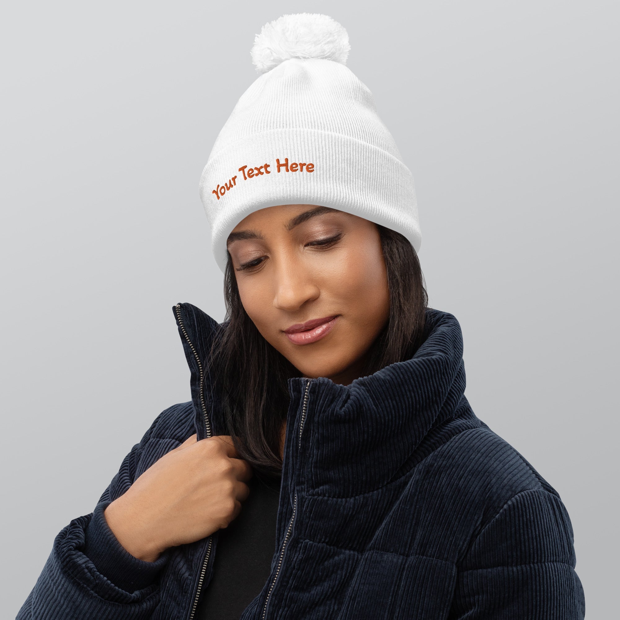 VOCE LINDX Pom‑Pom Beanie – Double‑Layer Knit, Recycled Blend, Soft & Inclusive Winter Hat