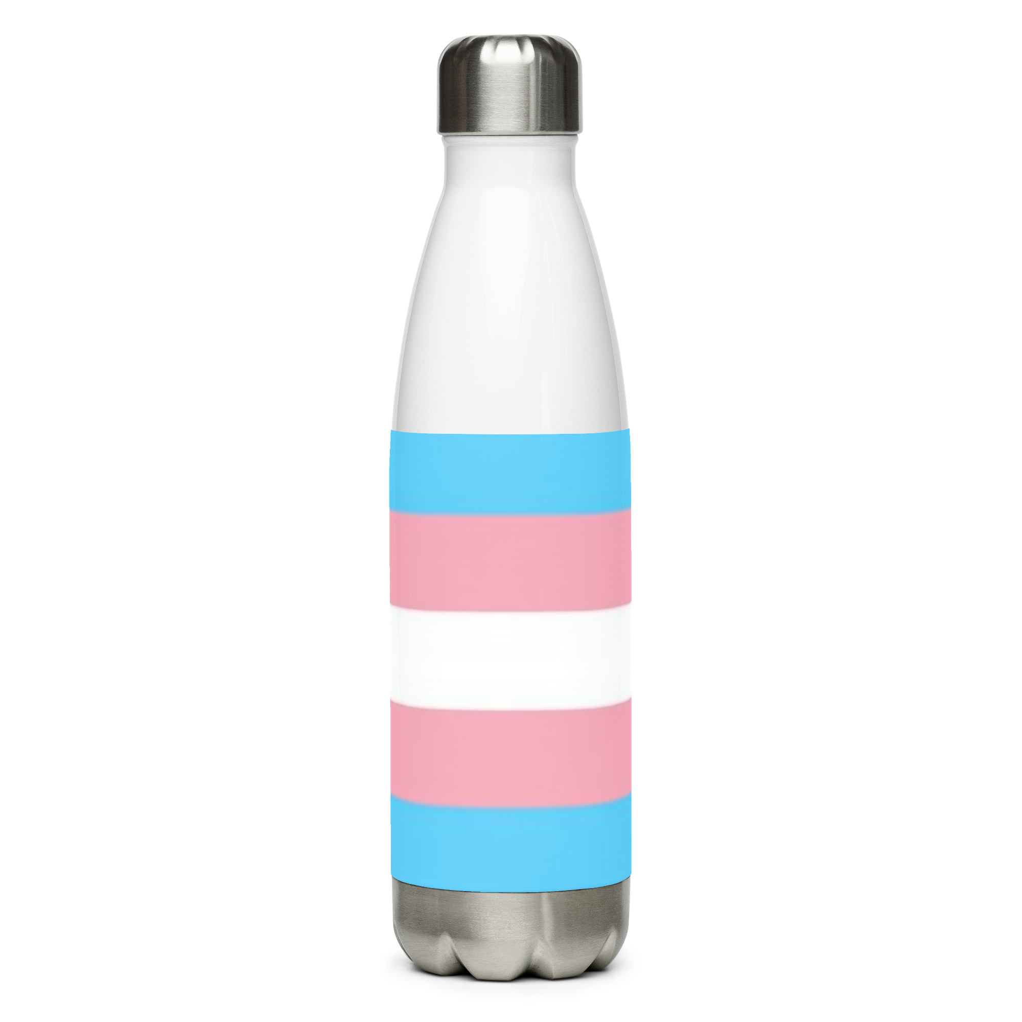Stainless Steel Water Bottle – Transgender Pride Flag | Inclusive Gender-Neutral Drinkware
