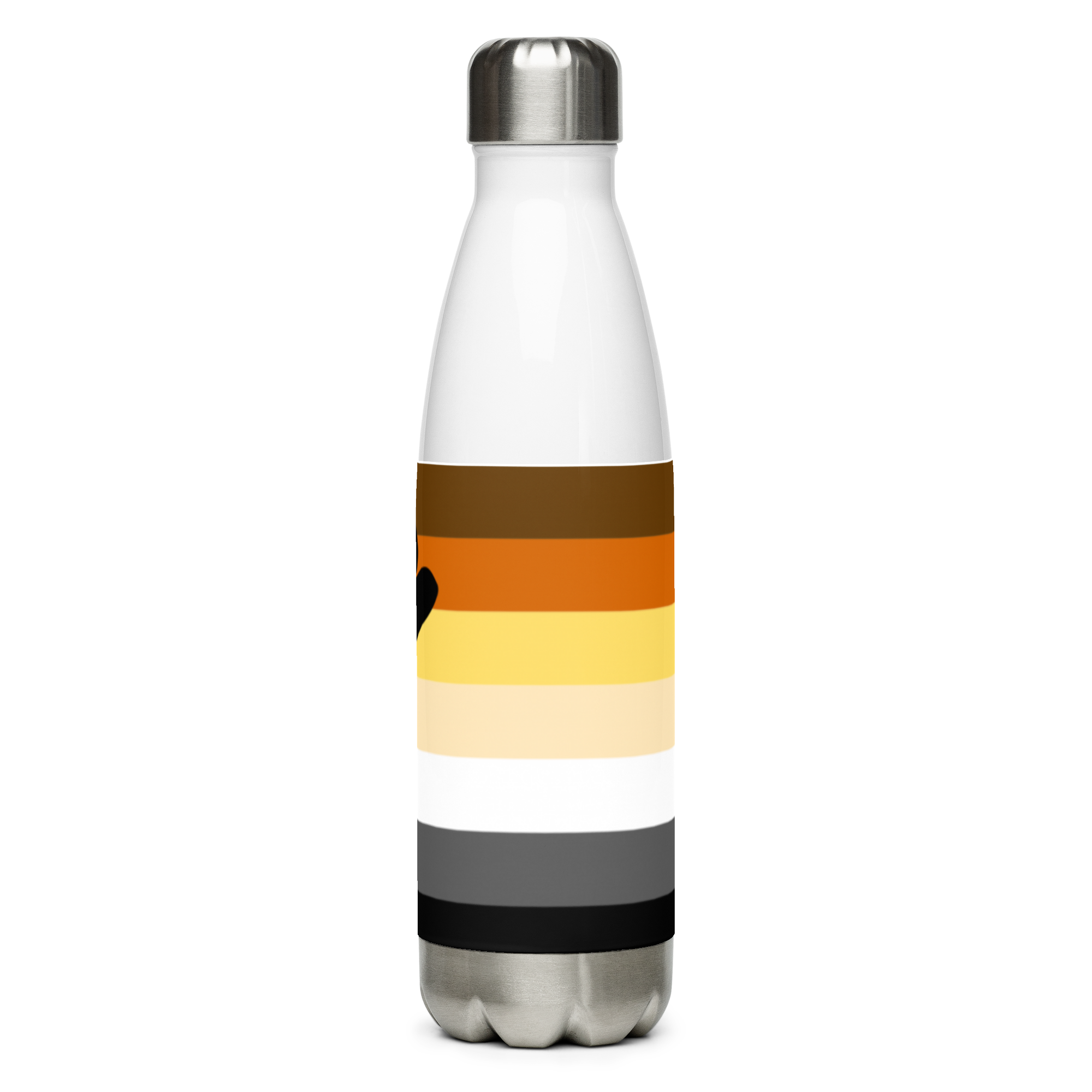 Bear Pride Flag Stainless Steel Water Bottle – 500ml BPA-Free Reusable Insulated Flask | LGBTQIA+ Community Edition