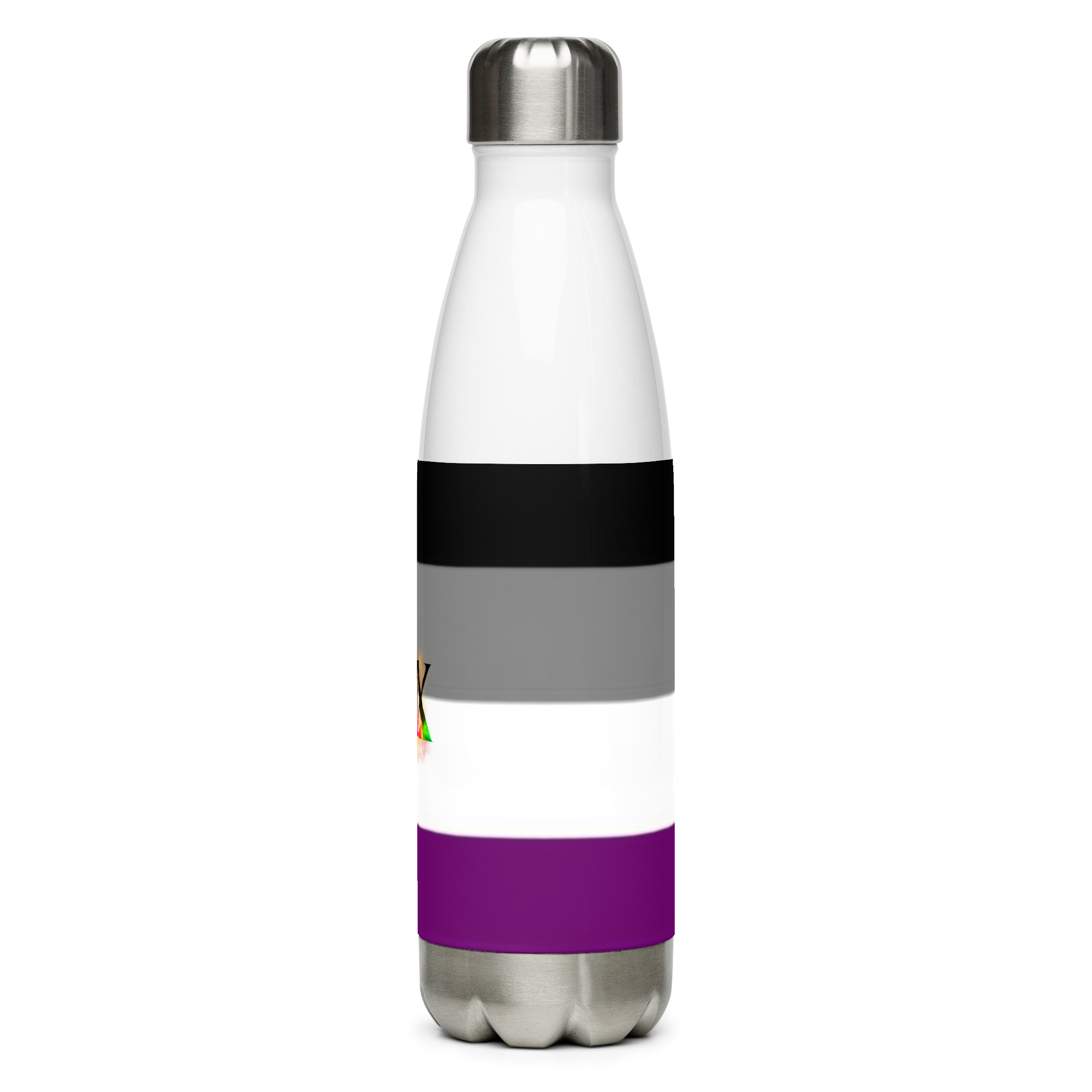 VOCE LINDX Asexual Flag Stainless Steel Water Bottle – 500 ml Vacuum-Insulated, Leak-Proof, Colourful Design
