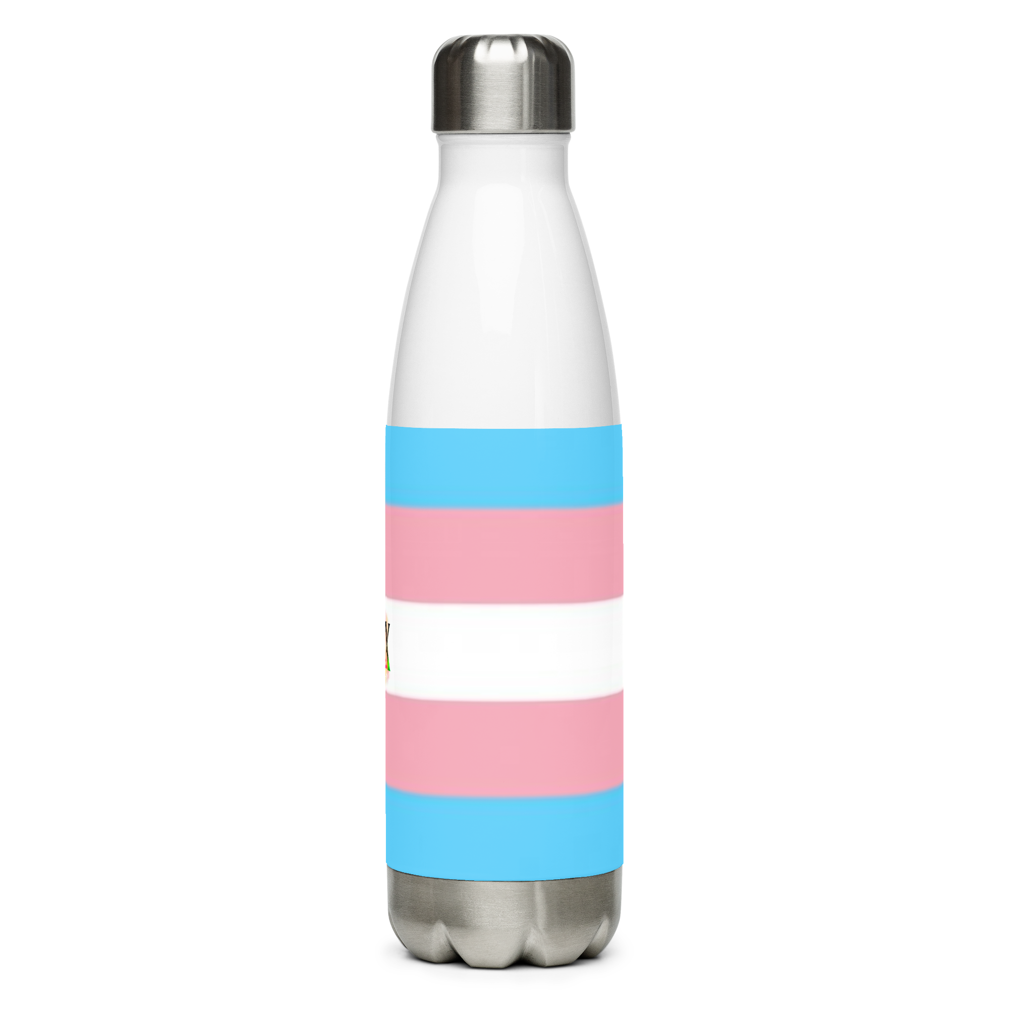 Stainless Steel Water Bottle – Transgender Pride Flag | Inclusive Gender-Neutral Drinkware