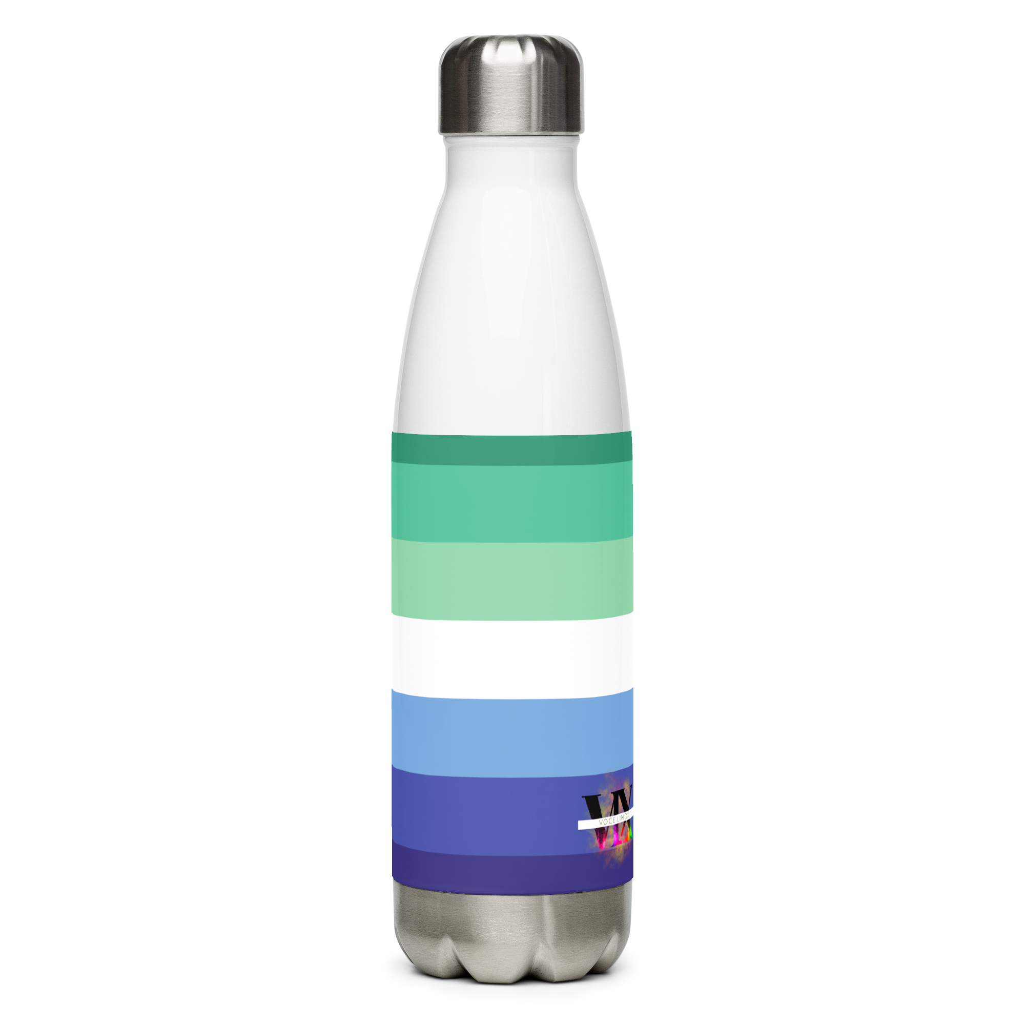 Gay Pride Flag Stainless Steel Water Bottle – 500ml Reusable BPA-Free Insulated Flask | Rainbow LGBTQIA+ Print