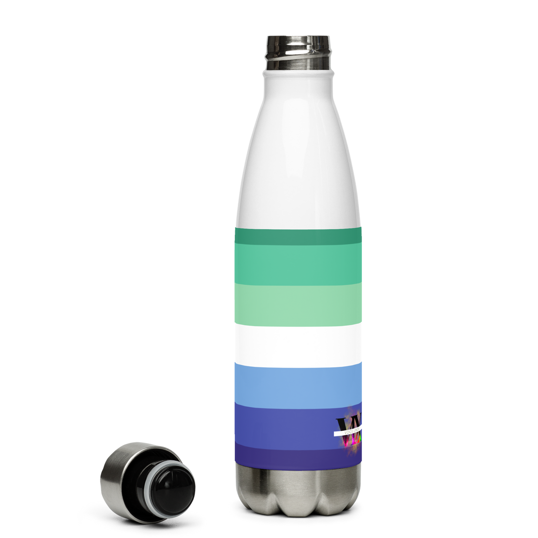 Gay Pride Flag Stainless Steel Water Bottle – 500ml Reusable BPA-Free Insulated Flask | Rainbow LGBTQIA+ Print