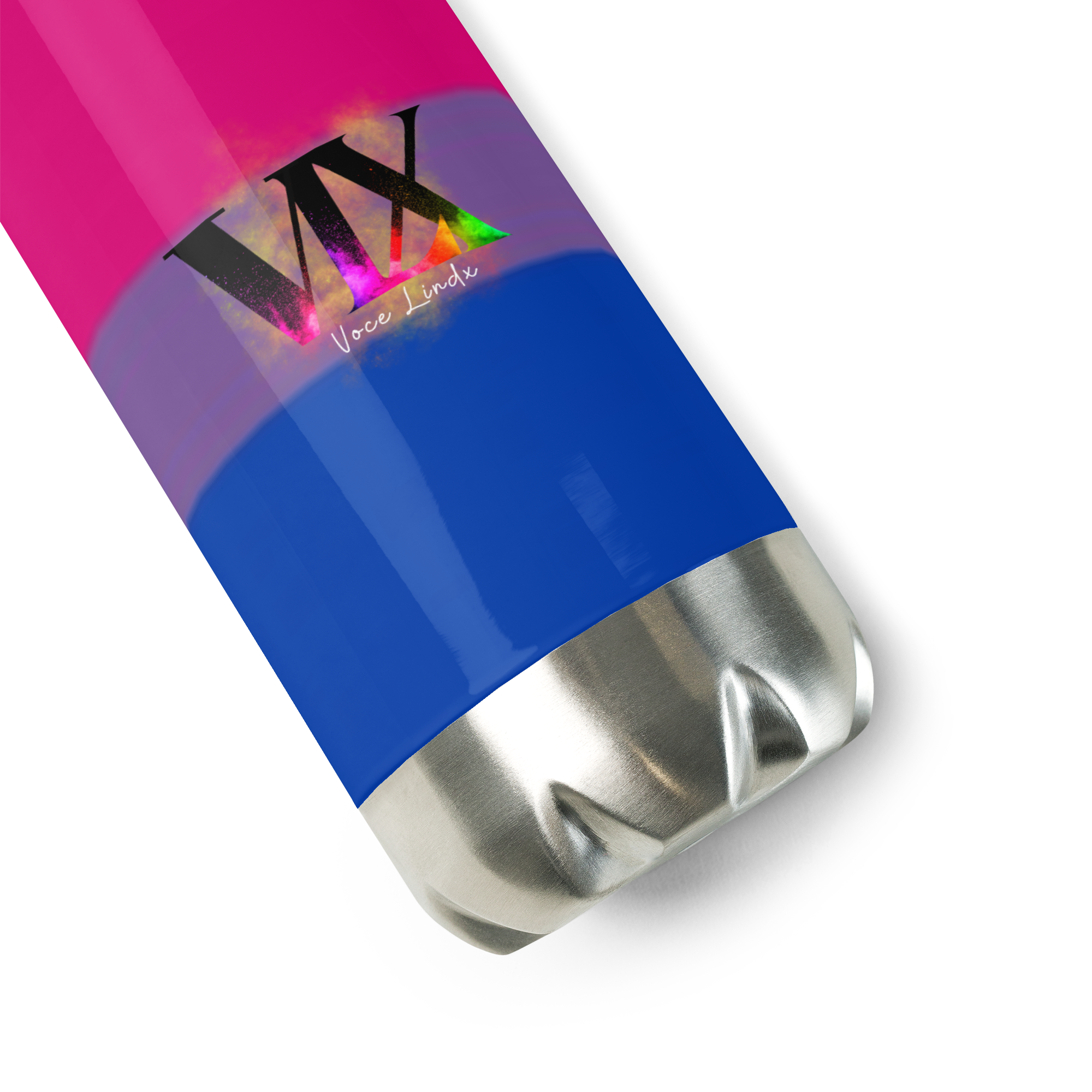 VOCE LINDX Bisexual Flag Stainless Steel Water Bottle – 500ml Double-Walled, Leak-Proof, Gloss Finish